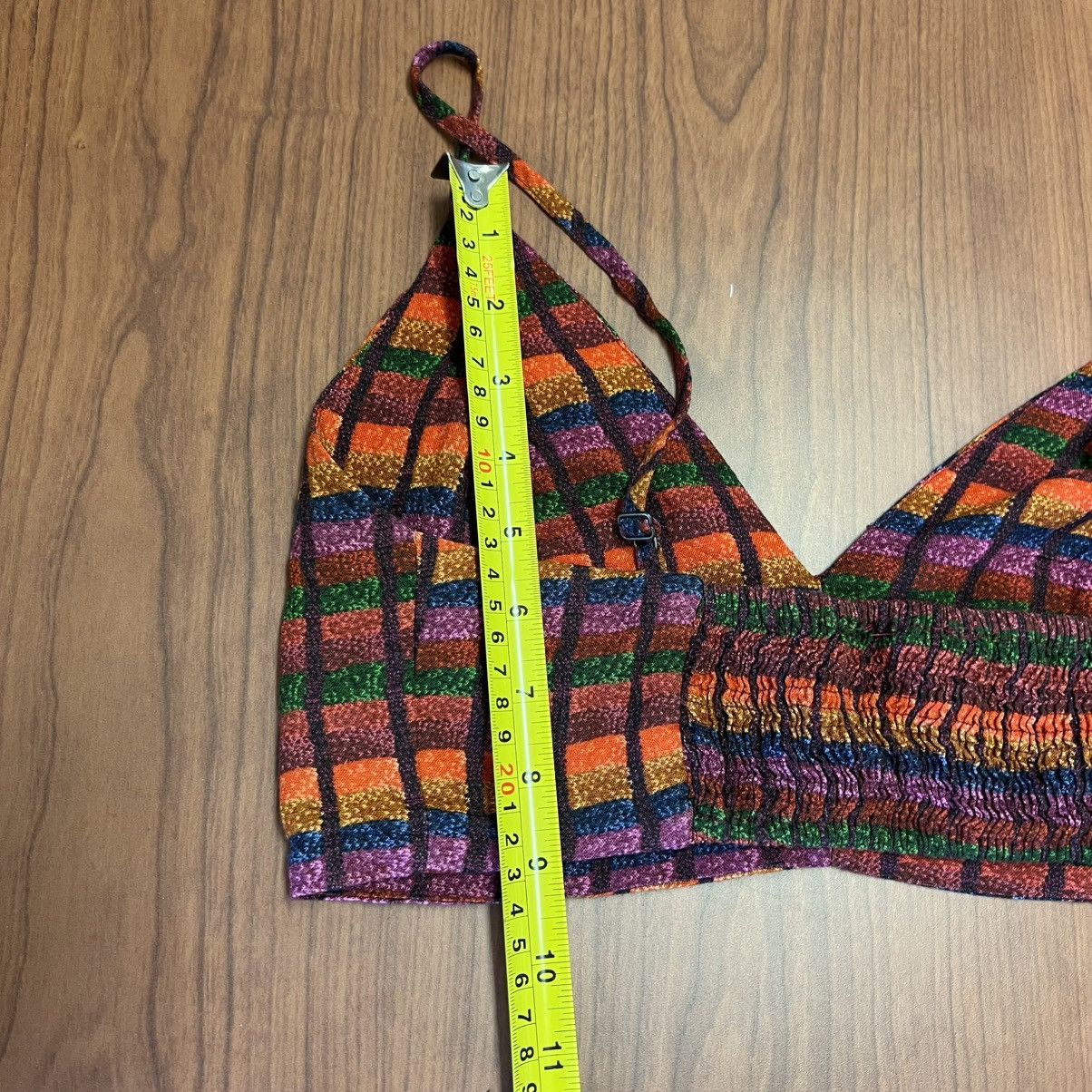 Farm Rio Farm Rio Multicolor Bikini Top Viscose Smocked Back Brazil Size XS / US 0-2 / IT 36-38 - 4 Thumbnail