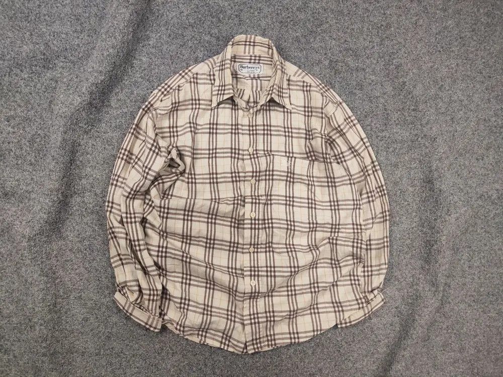 Burberry Burberrys Vintage 90's Nova Check Button long sleeve shirt Size US M / EU 48-50 / 2 - 1 Thumbnail