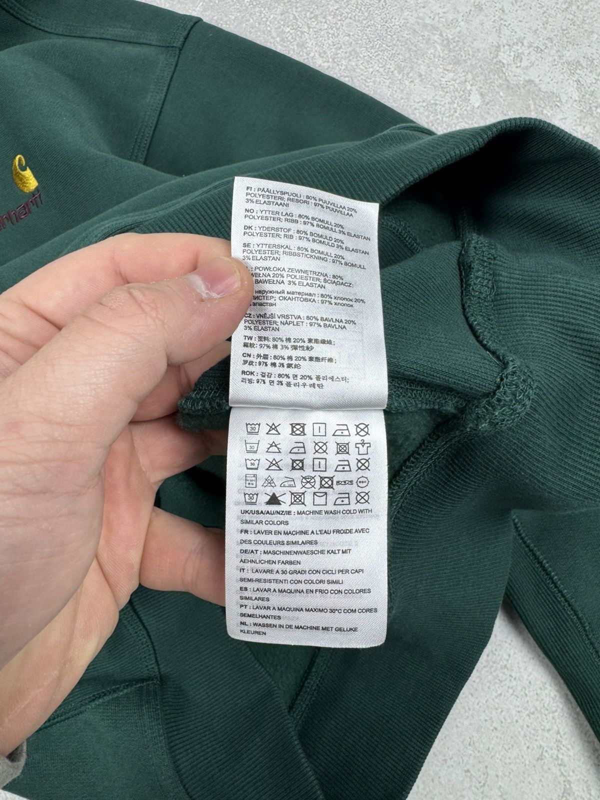 Carhartt Wip Carhartt WIP American Script Sweatshirt Green Hoodie Y2K Size US S / EU 44-46 / 1 - 9 Thumbnail