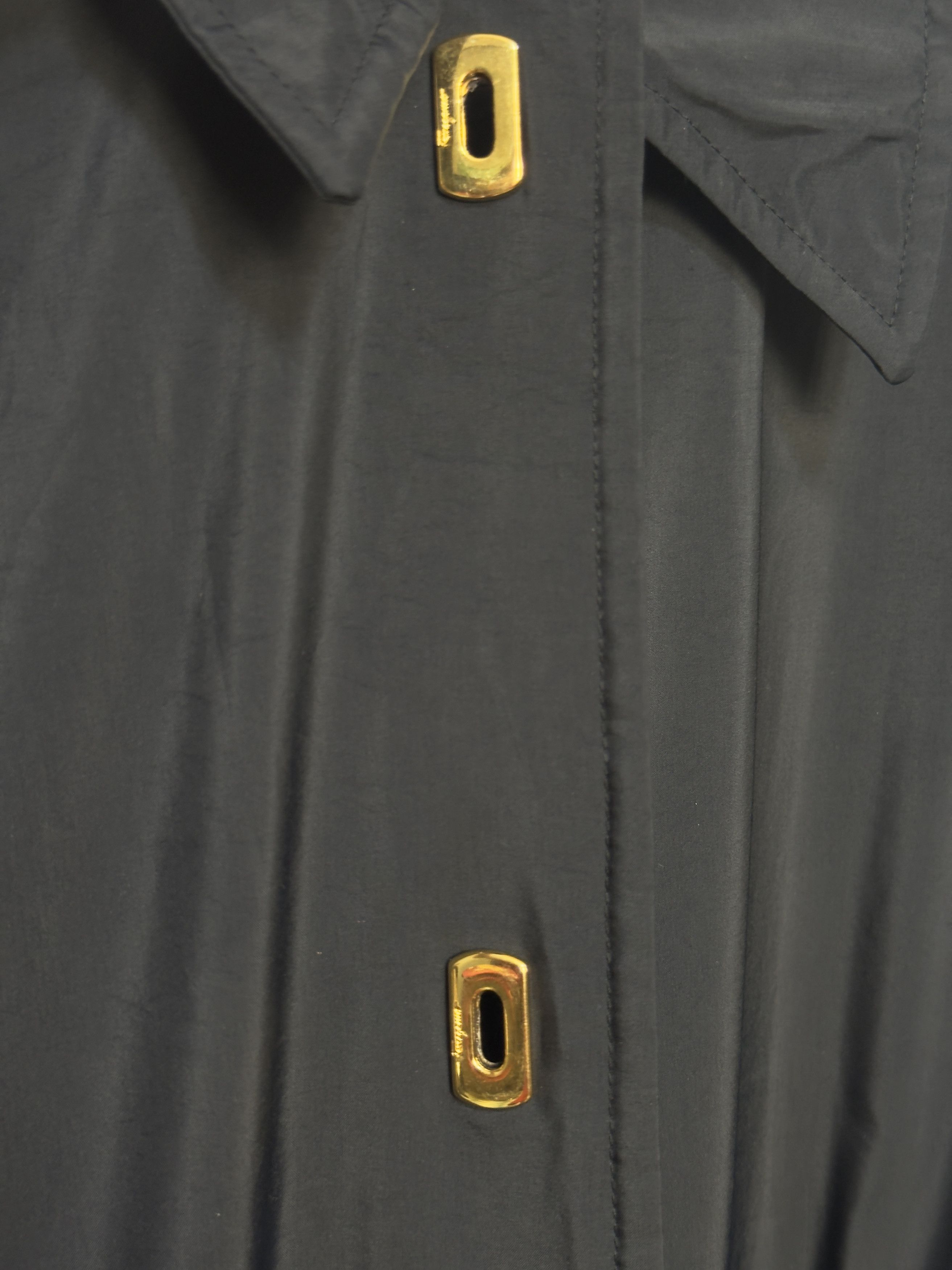 Salvatore Ferragamo 🔥 rare Salvatore Ferragamo nylon black coat jacket size L Size L / US 10 / IT 46 - 5 Thumbnail