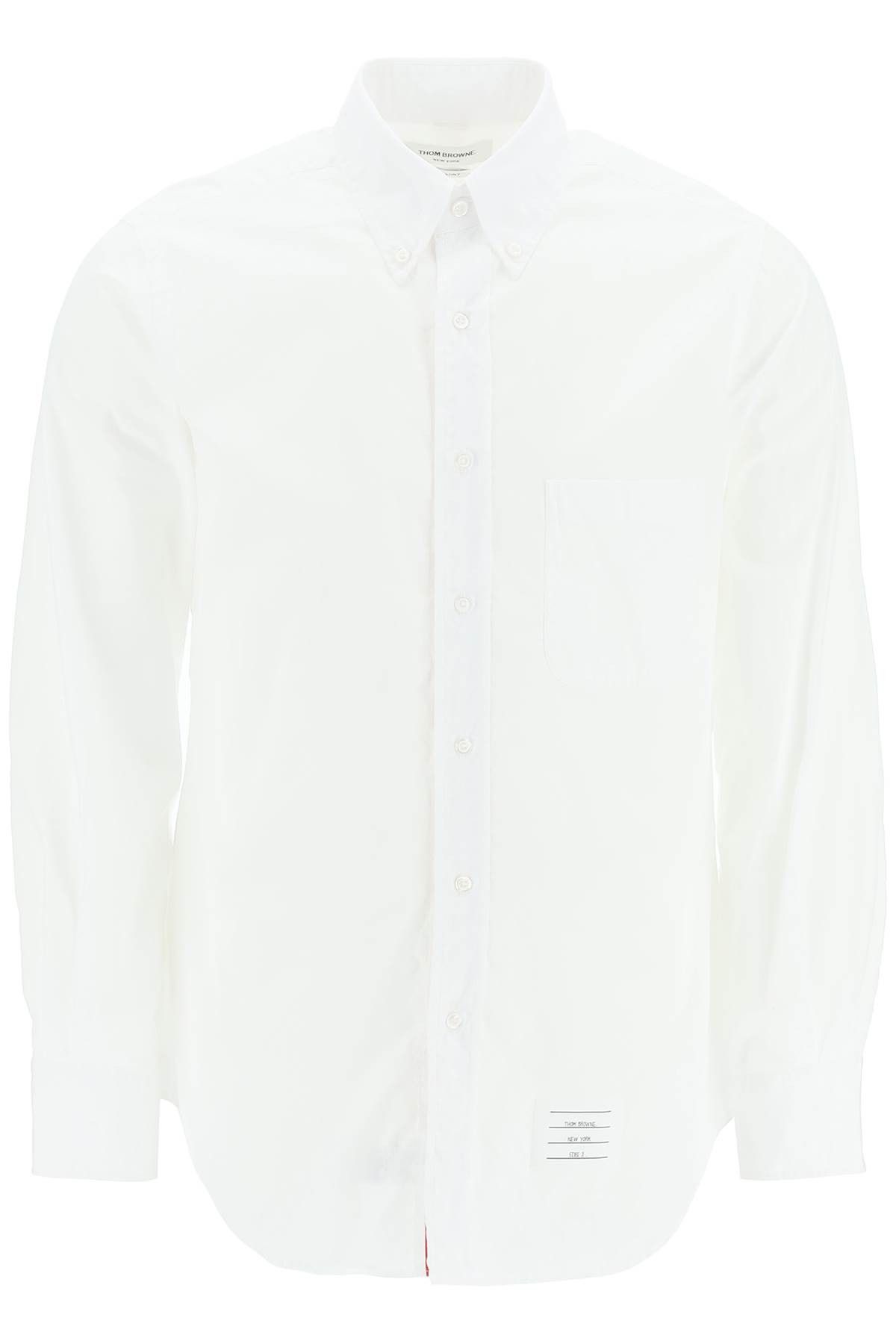 image of Thom Browne Classic Poplin Shirt in Bianco, Men's (Size XL)