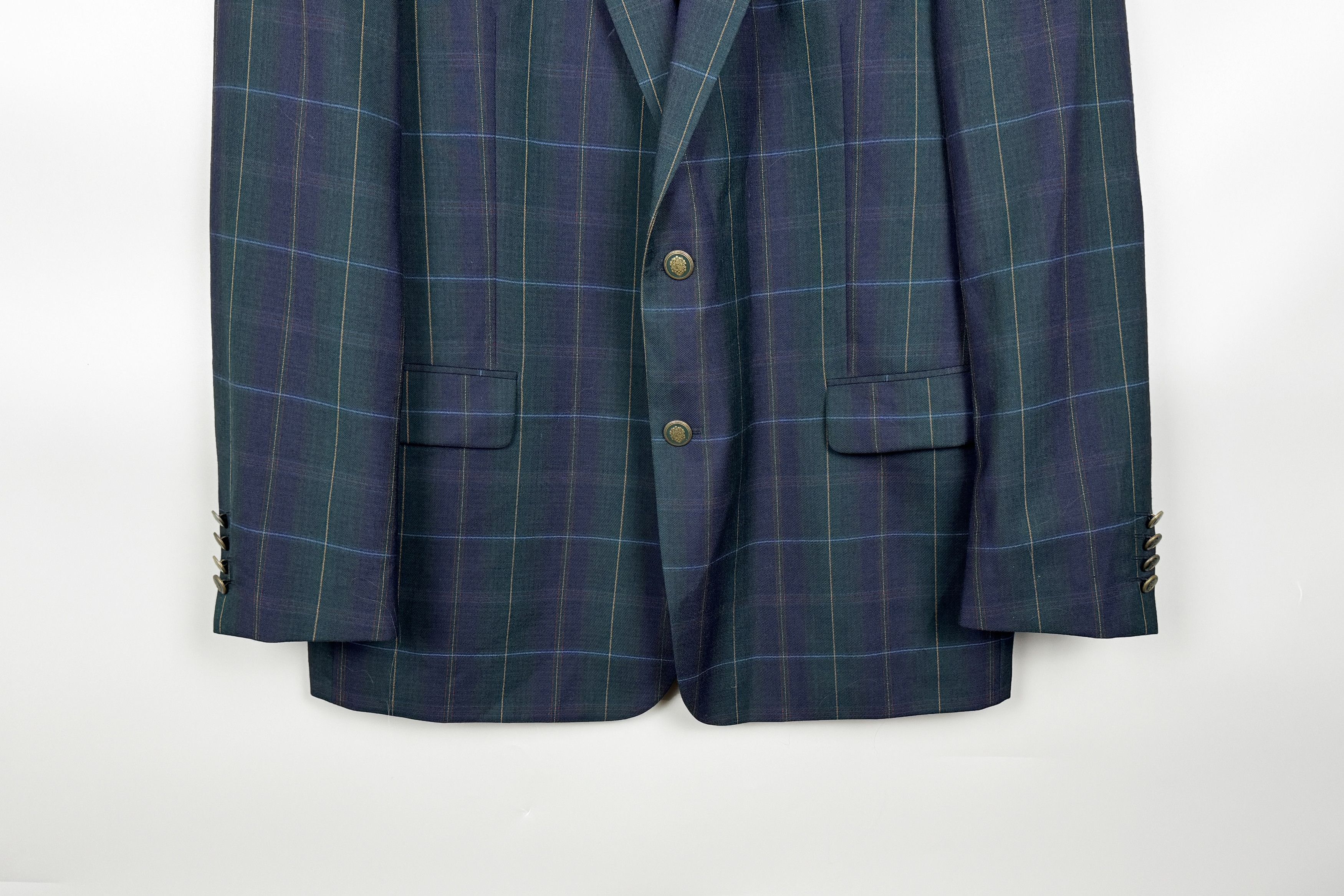 Johnson Woolen Mills ELSON 1892 Johnson Wool Tarnat Scottish Check Blazer Size 56 Size 46R - 6 Thumbnail