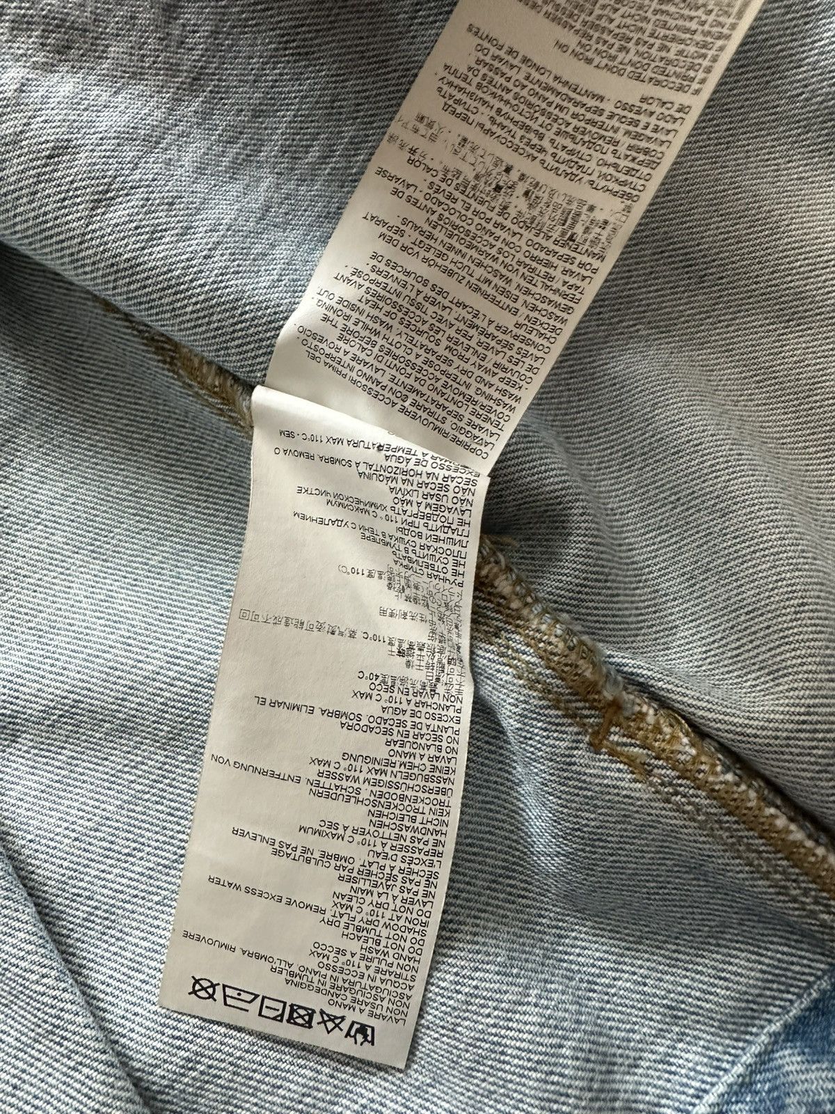 Maison Margiela Maison Margiela Collarless Painted Denim Jacket Size US M / EU 48-50 / 2 - 6 Thumbnail