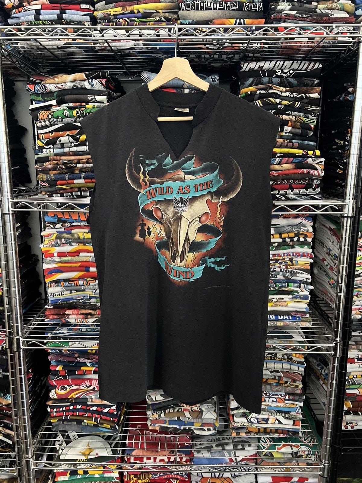 Harley Davidson 1992 Wild As The Wind Las Vegas American Biker Tee Size US XL / EU 56 / 4 - 1 Thumbnail
