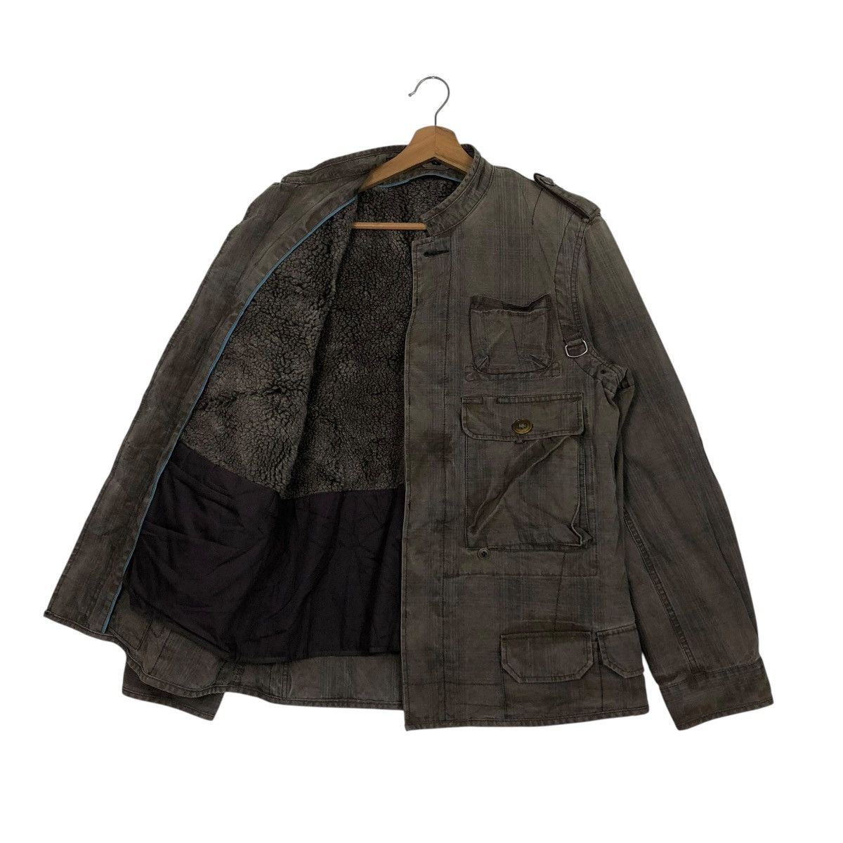 Hysteric Glamour 🔥VINTAGE BIKER JACKET CARGO POCKET PATCH WORK R.NEWBOLD Size US L / EU 52-54 / 3 - 13 Thumbnail