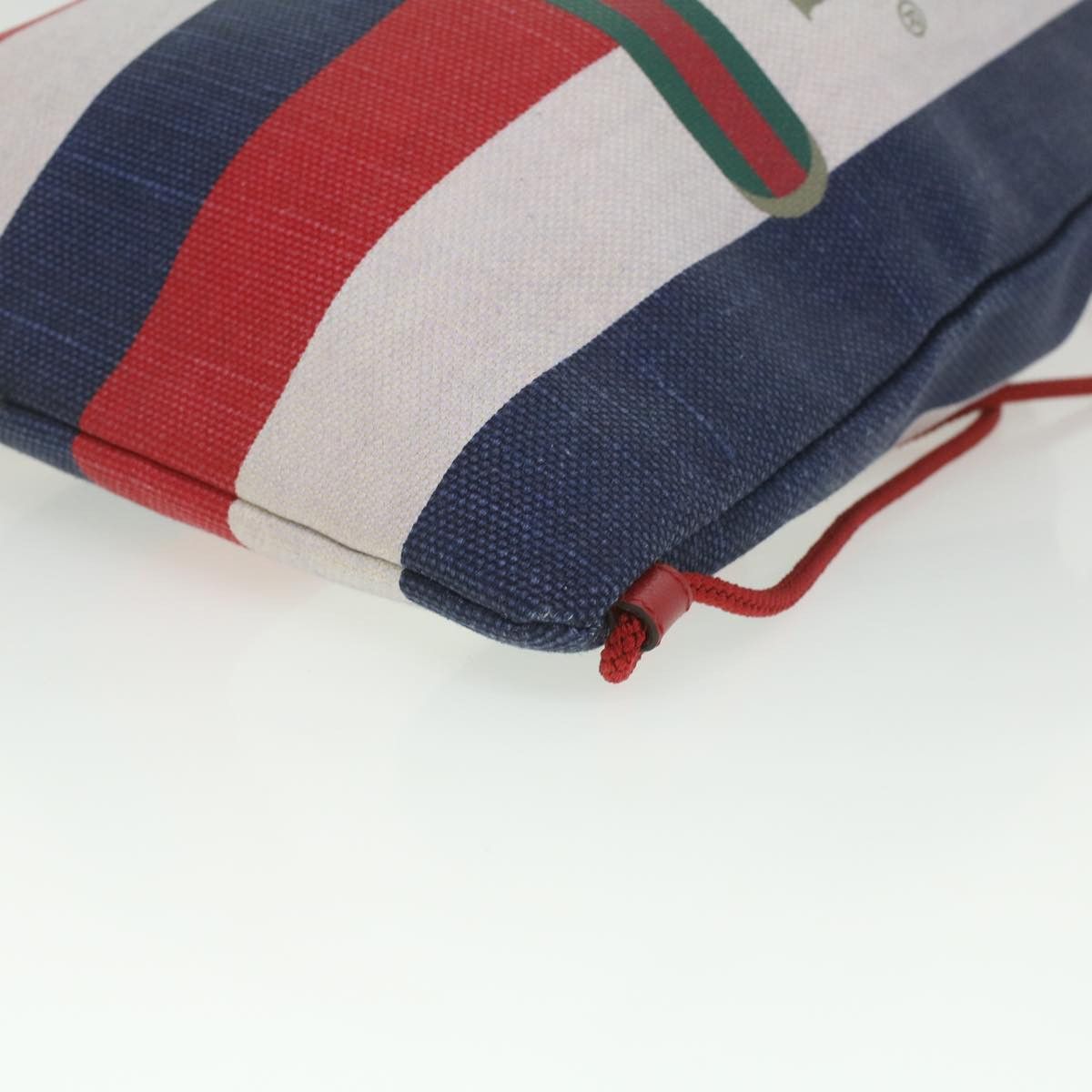 Gucci GUCCI Web Sherry Line Backpack Canvas Tricolor Red Blue Size ONE SIZE - 14 Thumbnail