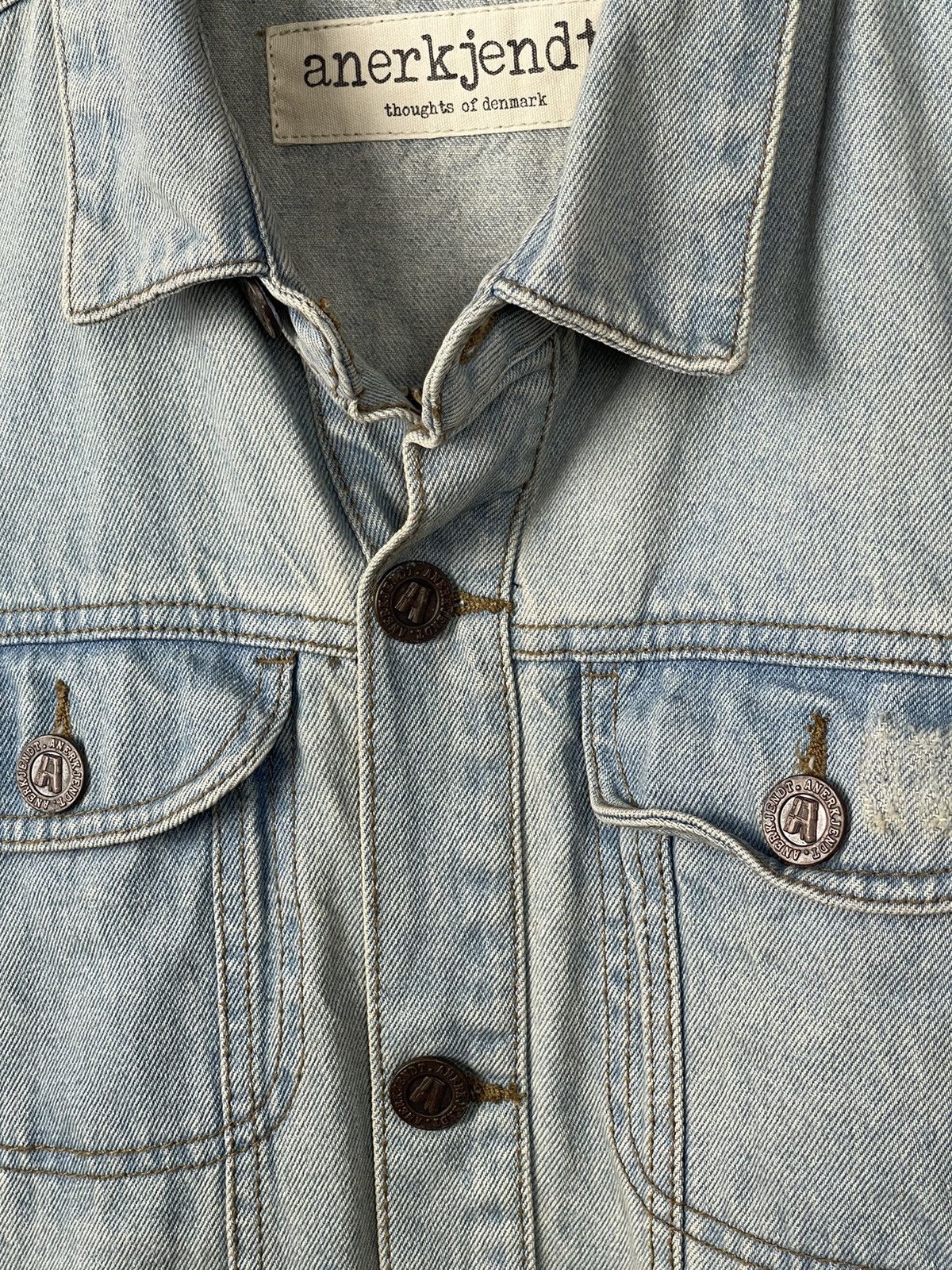 Anerkjendt Anerkjendt Though Of Denmar Blue Denim Jeans Vest Size L Size US M / EU 48-50 / 2 - 5 Thumbnail