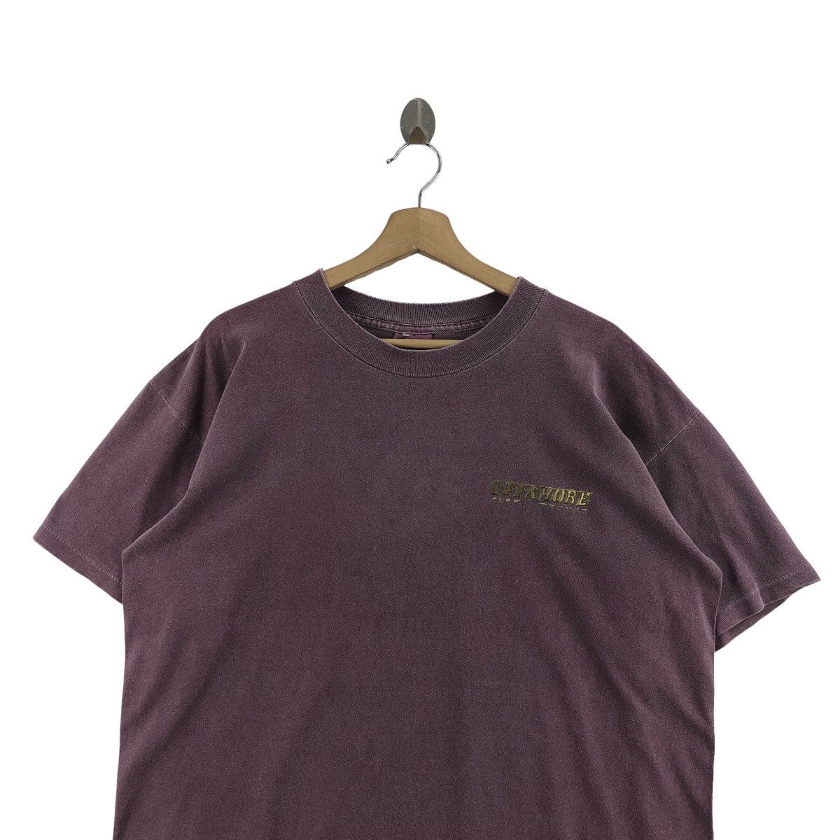 Vintage Pick!! Vtg OFF SHORE Surfing Maroon Mineral Wash Tee Tshirt Size US L / EU 52-54 / 3 - 3 Thumbnail