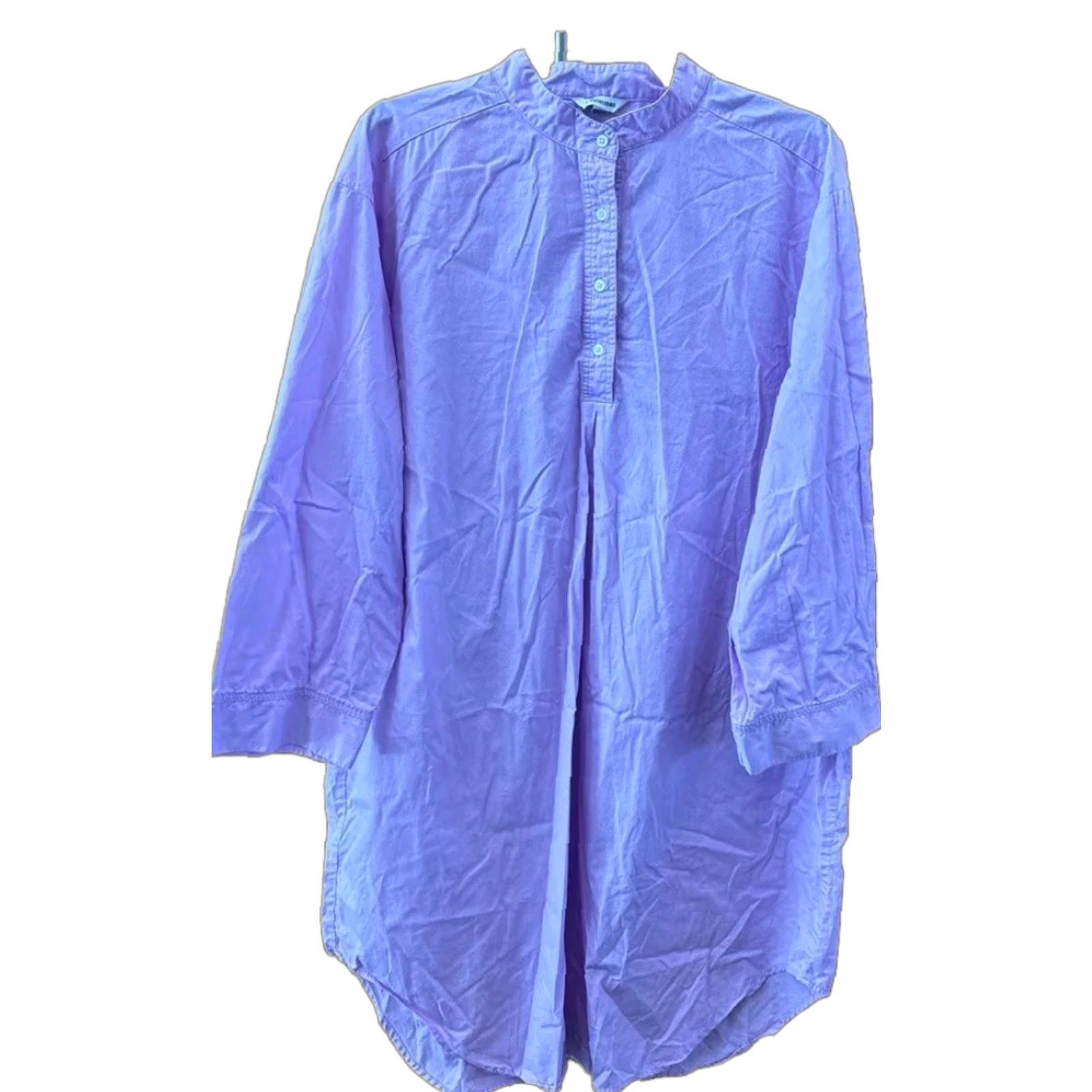 Vintage J. Peterman Shirt Dress Purple Pink XL Long Sleeve Buttondown Cotton Pullover 3/4 Length Casual Workwear Size XL / US 12-14 / IT 48-50 - 1 Thumbnail