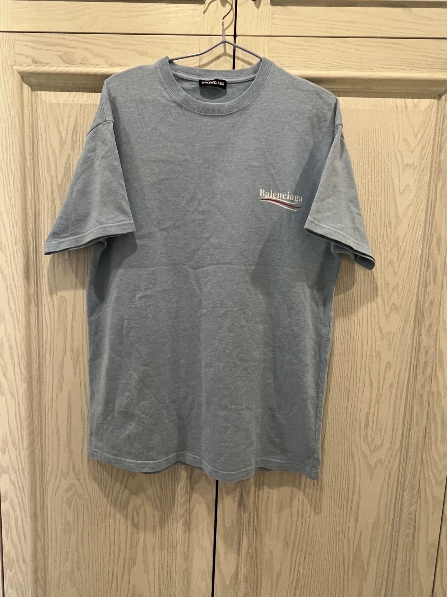 Balenciaga balenciaga blue short sleeve t-shirt Size US XXS / EU 40 - 1 Thumbnail