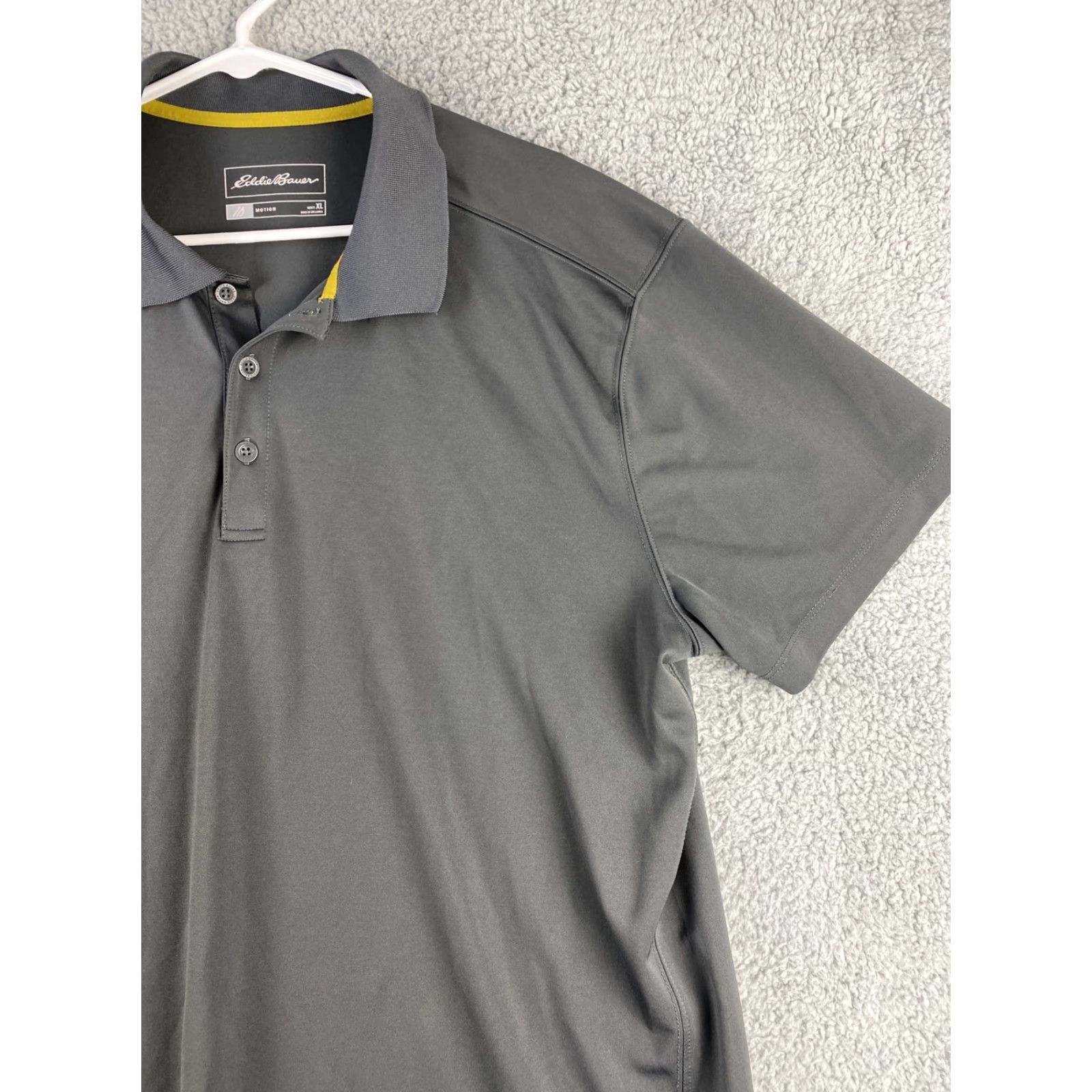 Eddie Bauer Eddie Bauer Polo Shirt Mens Gray XL Short Sleeve Active Solid 37-39 Polo Golf All Seasons Regular Logo Shirt Size US XL / EU 56 / 4 - 2 Thumbnail
