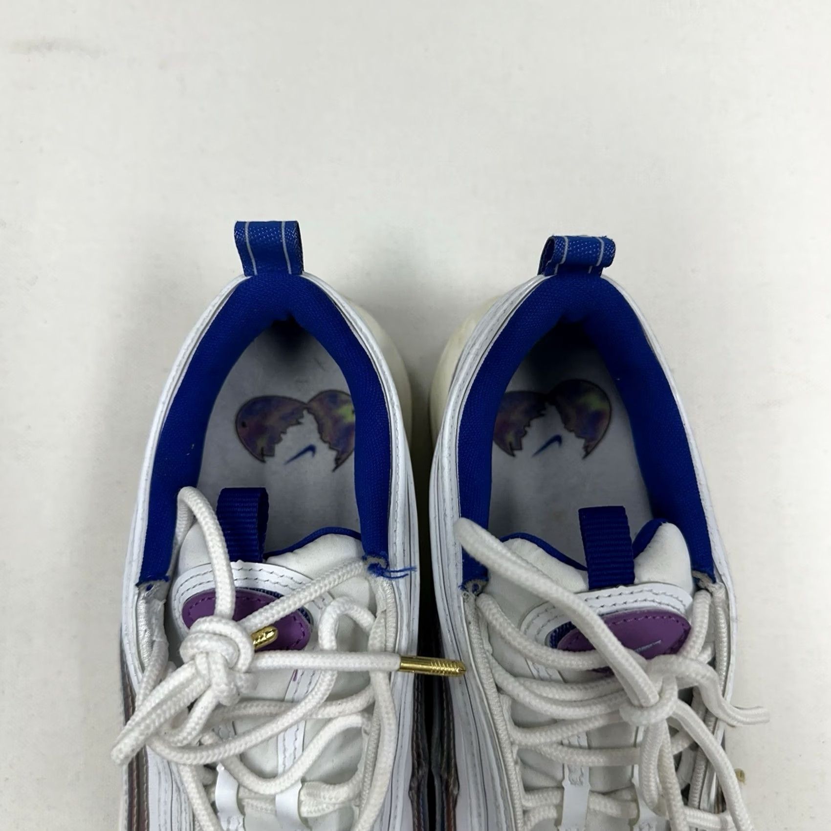 Nike VINTAGE Nike Air Max 97 SE Easter Iridescent Rainbow CW2456-100 Women 7.5 White Rainbow Easter Nike Air Max 97 SE Womens Size US 8 / IT 38 - 7 Thumbnail