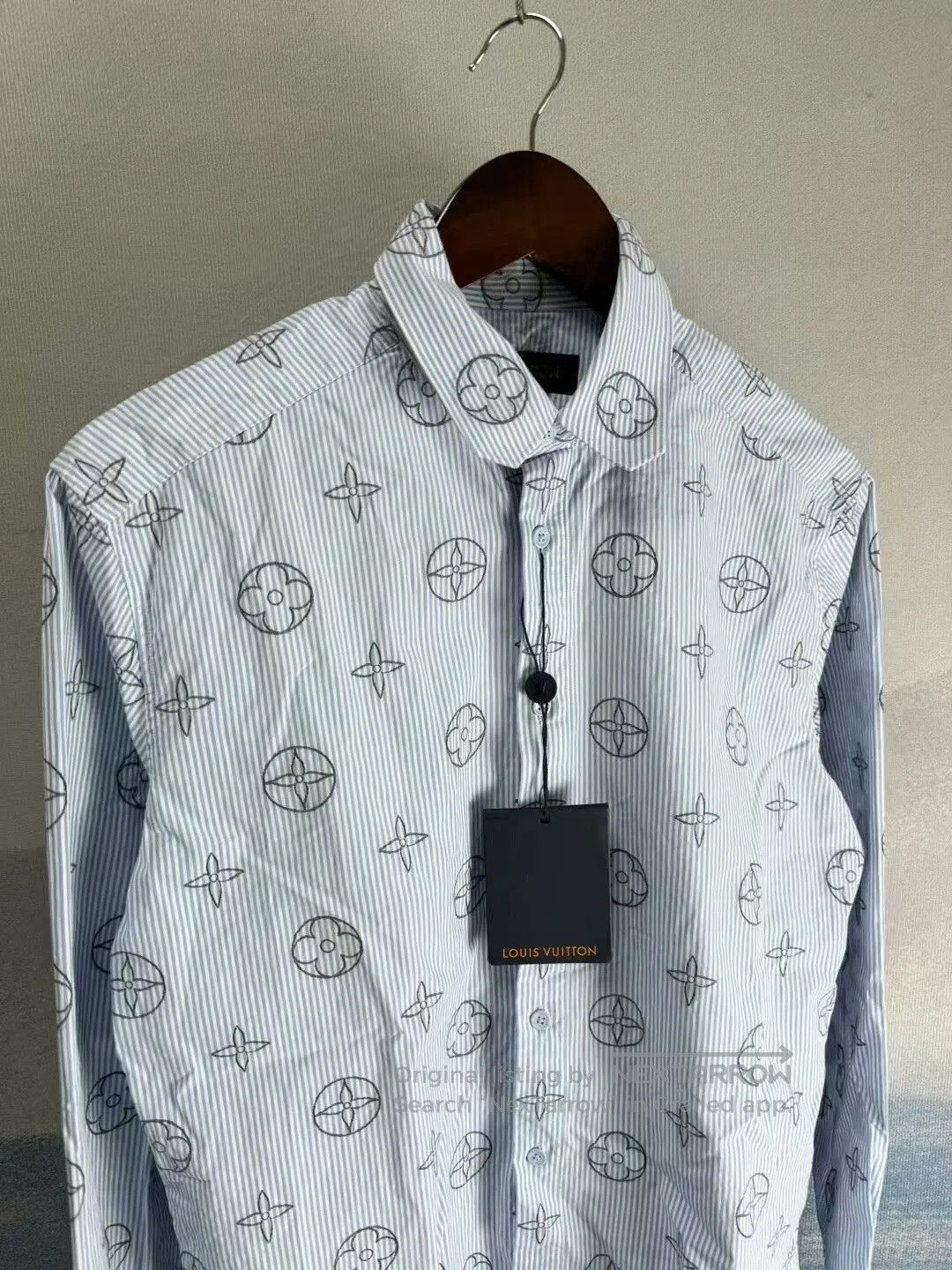 Louis Vuitton Louis Vuitton Light Blue Printed Stripe Shirt. Size US S / EU 44-46 / 1 - 2 Thumbnail