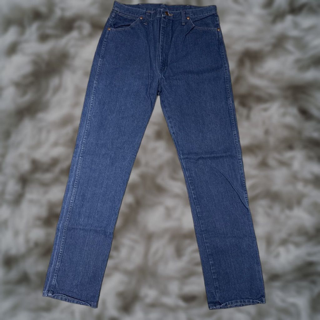 Wrangler Wrangler Jeans Mens 34x35 Blue Denim Original Fit Cowboy Cut Western Tag 36x36 Size US 34 / EU 50 - 1 Thumbnail