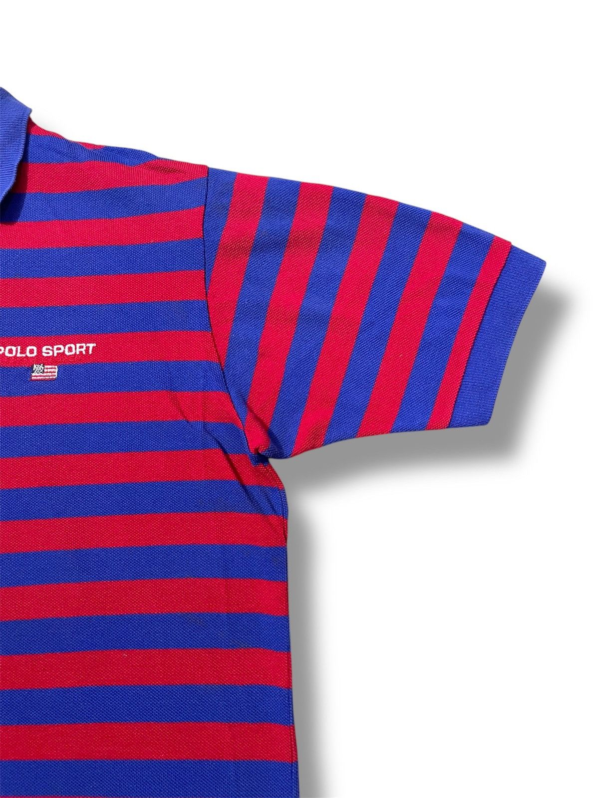 Polo Ralph Lauren × Vintage vintage Polo Sport Stripe Tshirt Collar Size US L / EU 52-54 / 3 - 5 Thumbnail