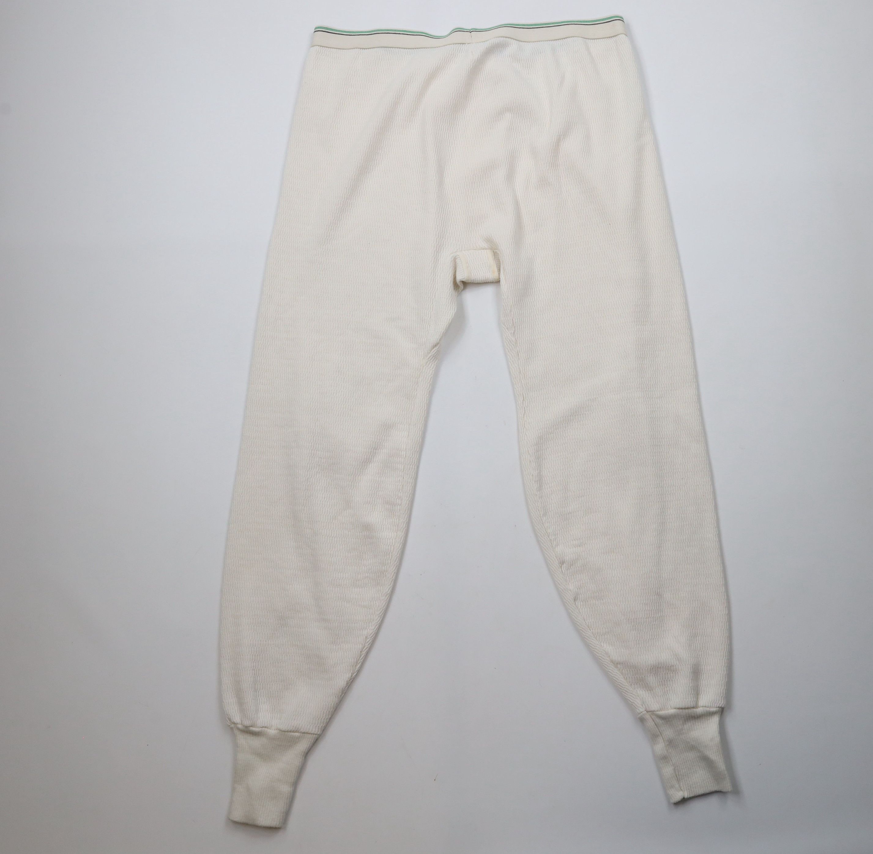 Hanes × Vintage Vintage 70s Hanes Waffle Knit Cuffed Joggers Pants USA Size US 42 / EU 58 - 6 Thumbnail