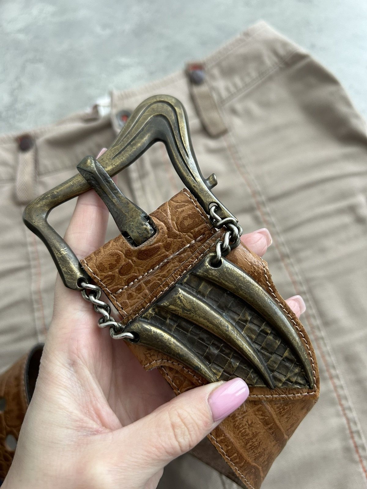 Vintage Leather Gorgeous Belt Y2K Size ONE SIZE - 7 Thumbnail