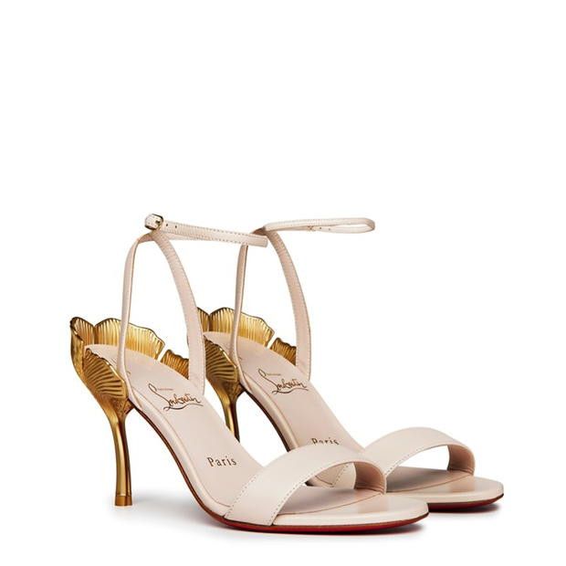 Christian Louboutin Ginko Girl 85mm Leather Sandals Size US 7 / IT 37 - 4 Thumbnail