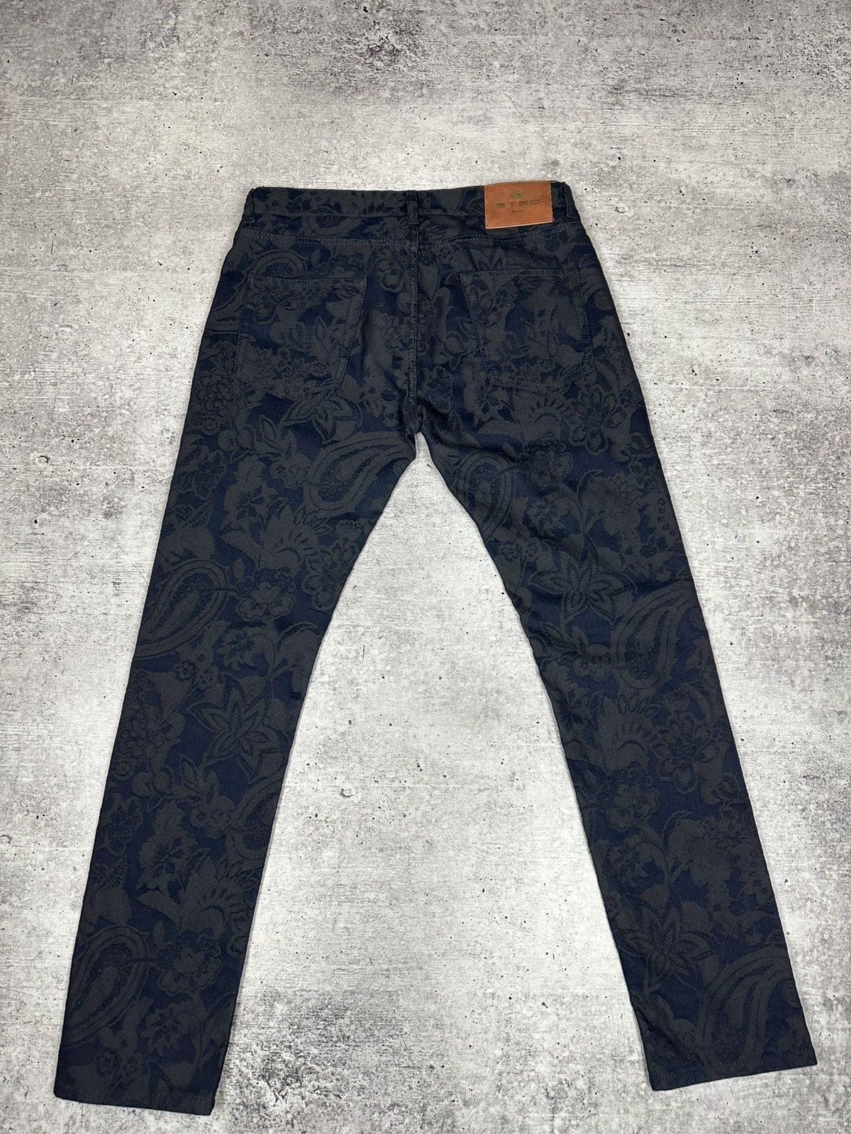 Etro Etro Jacquard Jeans Slim Fit Blue Men’s Size 34 Size US 34 / EU 50 - 15 Thumbnail