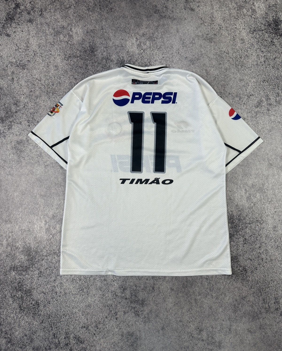 Vintage Vintage Timao Corinthians 11 Pepsi Soccer Jersey Rare 90s Size US L / EU 52-54 / 3 - 4 Thumbnail