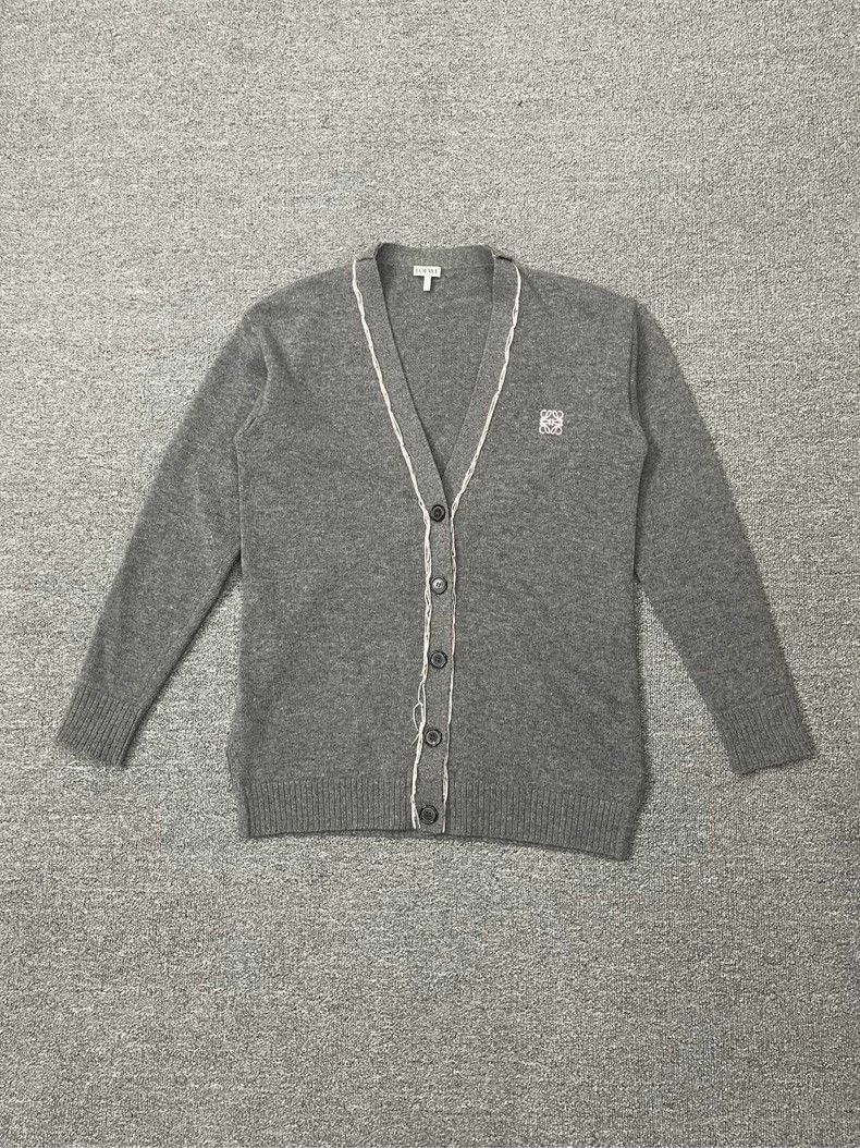 LOEWE Logo Embroidered Cardigan Sweater