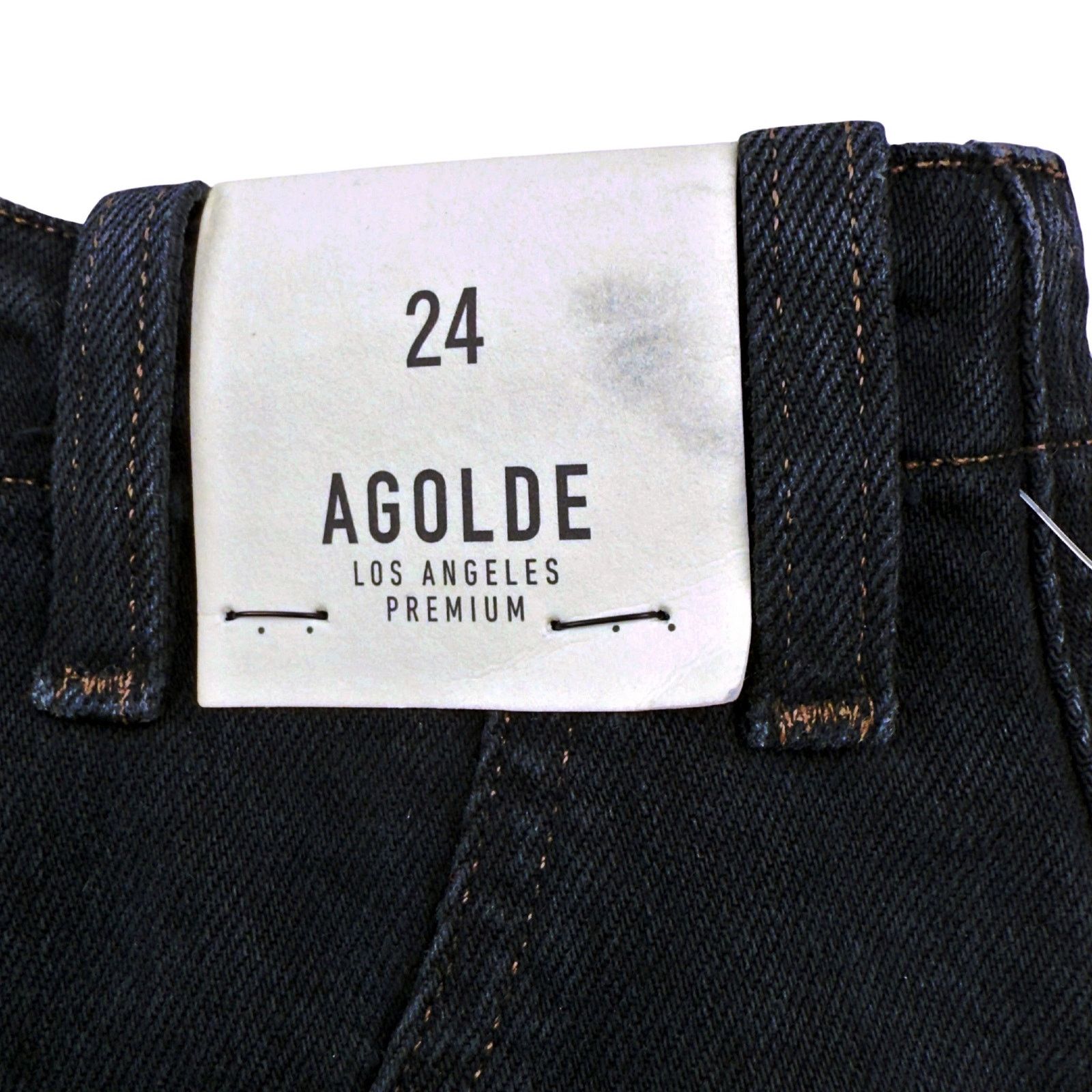 Agolde Agolde Siouxise Zip Back Asphalt Black Denim Mini Skirt NWT Size 24" / US 00 / IT 34 - 6 Thumbnail