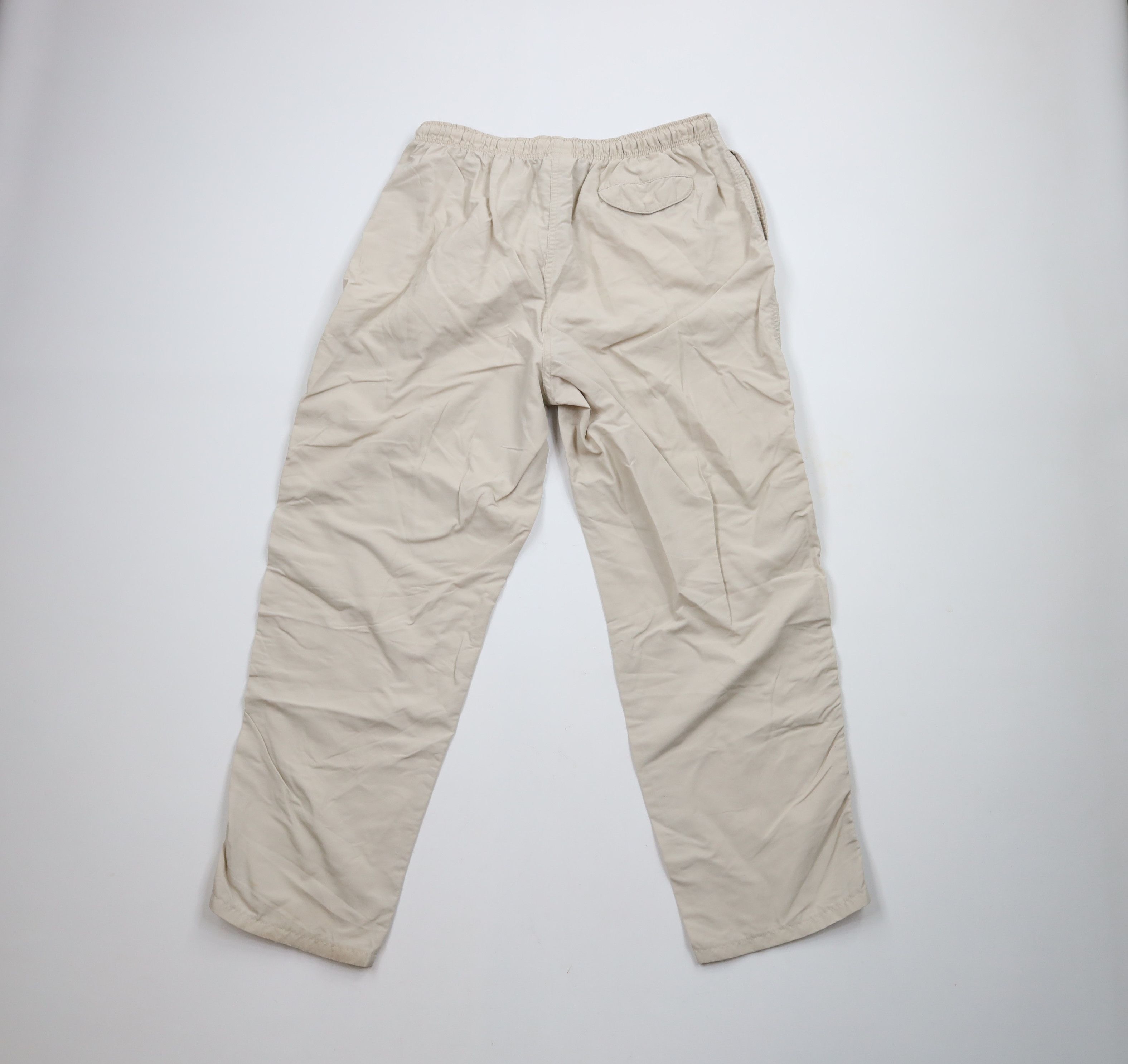 Lands' End × Vintage Vintage 90s Lands End Wide Leg Windbreaker Pants Beige USA Size 38" / US 16 / IT 52 - 7 Thumbnail