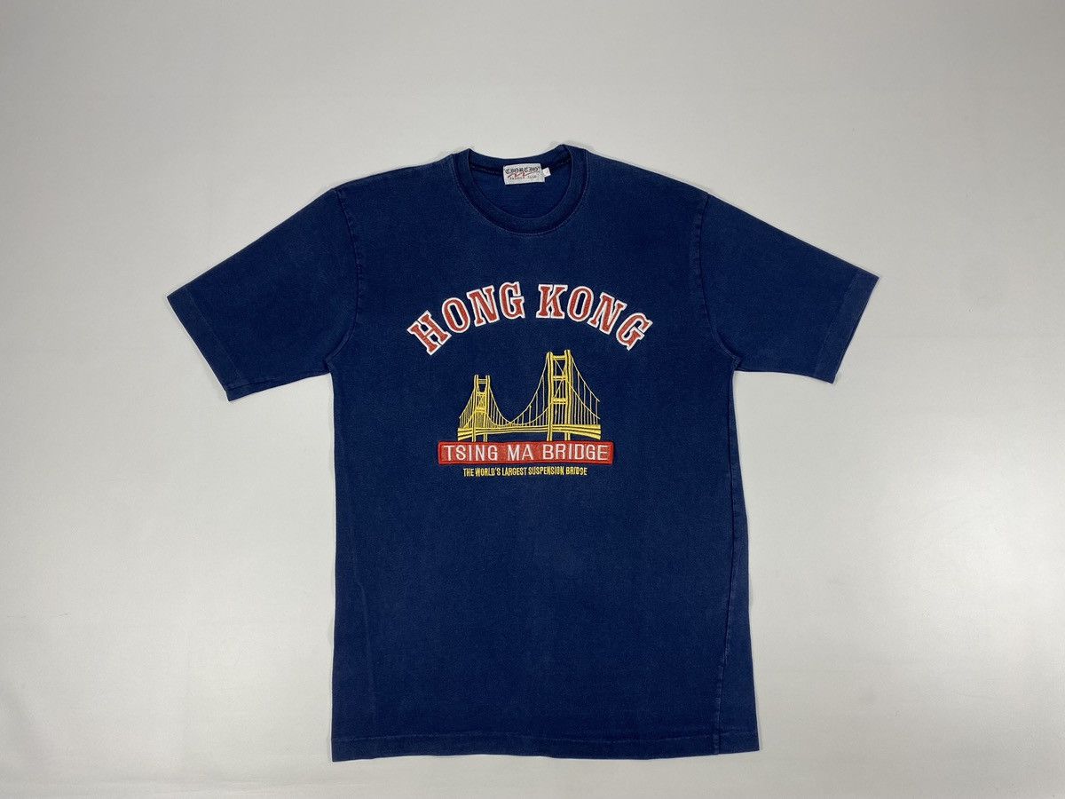 Vintage 🔥LASTDROP🔥 90s Single Stitch Hong Kong Tsing Ma Bridge Embro Size US M / EU 48-50 / 2 - 11 Thumbnail