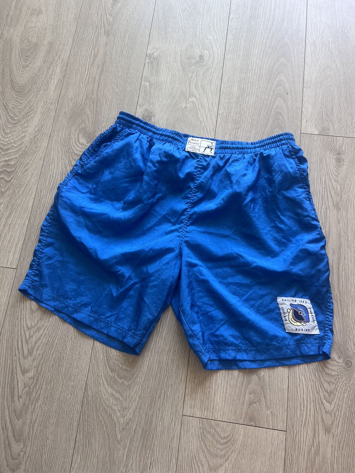 Vintage Vintage 1992 Nino Riviera Sailing Swim Trunks Shirts 90s Size US 34 / EU 50 - 1 Thumbnail