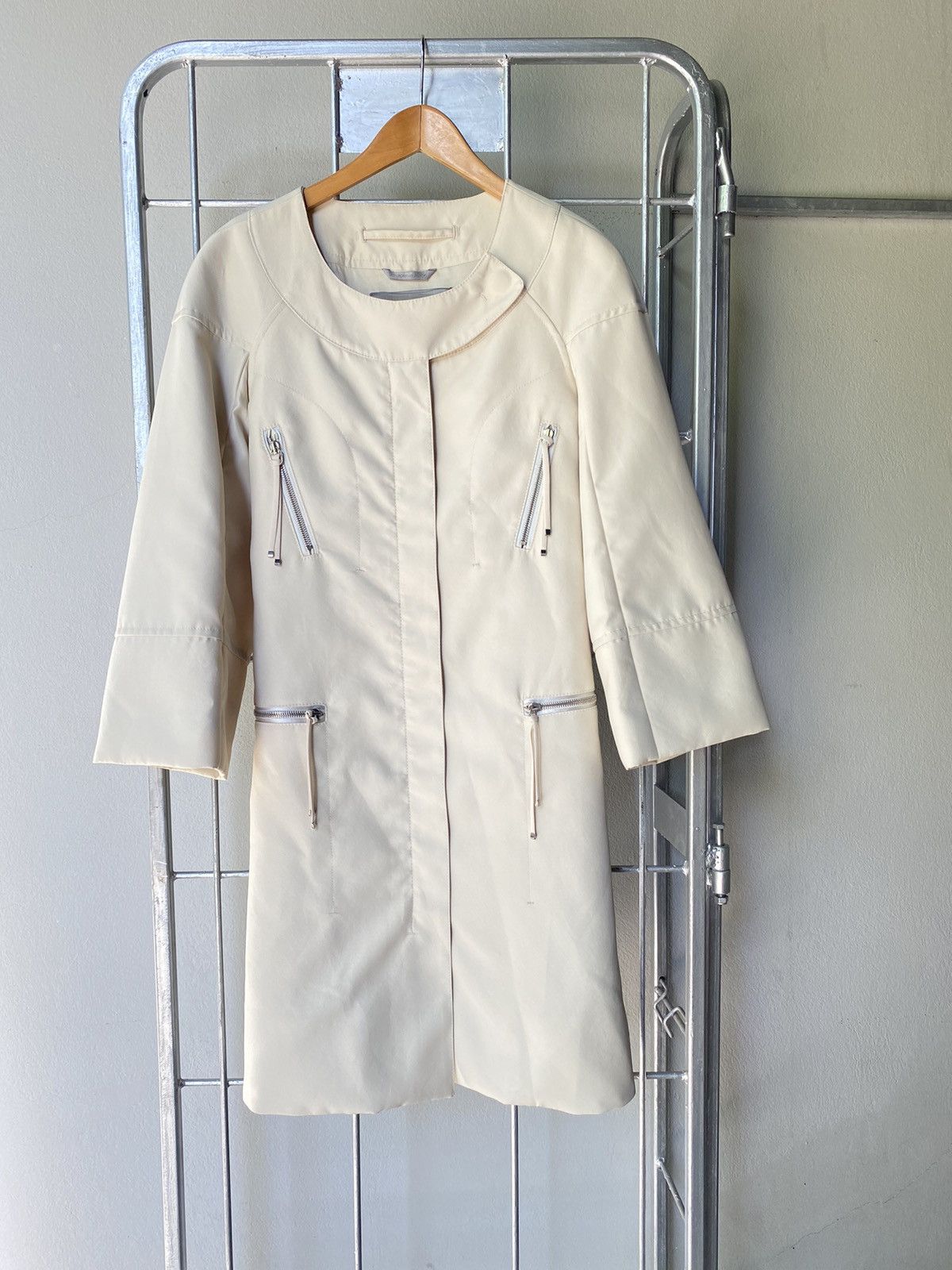 Sportmax SPORTMAX Light Gray Coat Dress Size M / US 6-8 / IT 42-44 - 17 Thumbnail