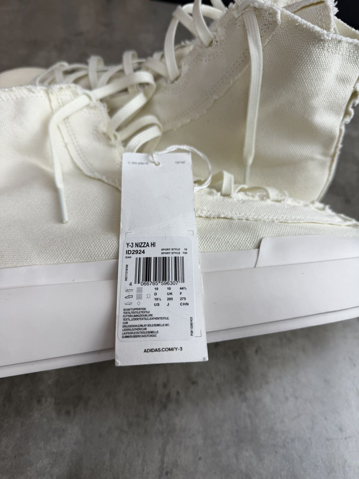 Adidas Adidas Y-3 Nizza High Off White Sneakers Size US 10.5 Size US 10.5 / EU 43-44 - 10 Thumbnail