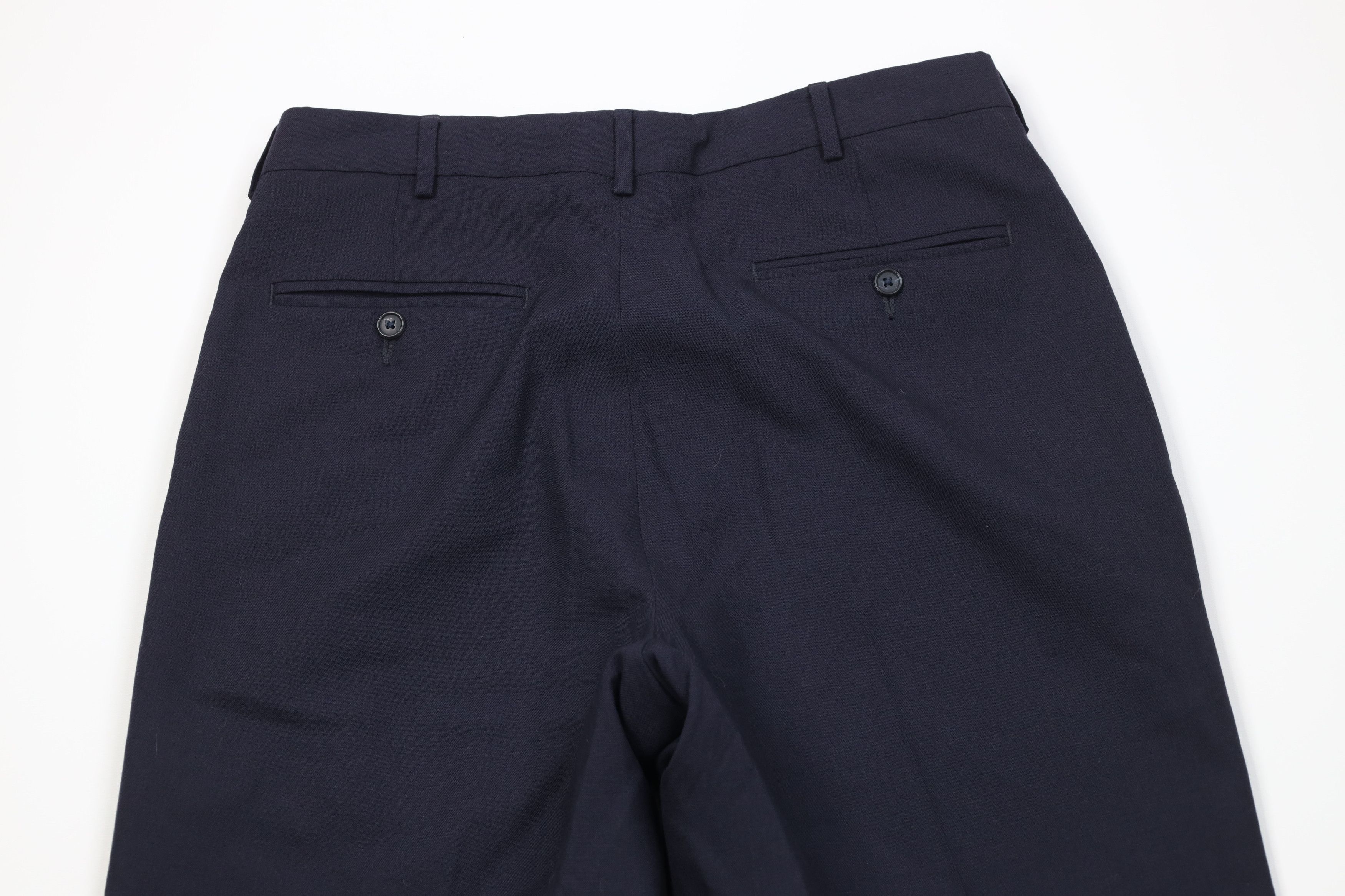 Lands' End Vintage 90s Lands End Cuffed Wool Knit Chino Pants Navy Blue Size US 32 / EU 48 - 9 Thumbnail
