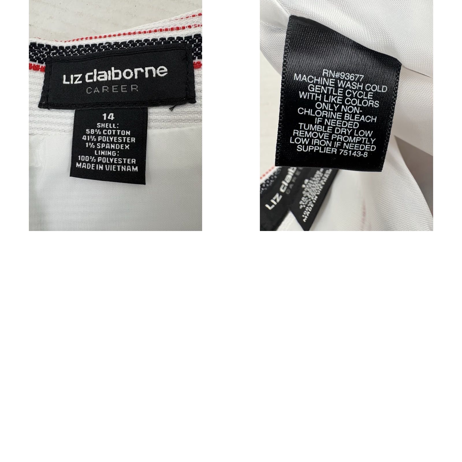 Liz Claiborne Liz Claiborne Career White/Multi Striped Midi Skirt Womens Size 14 New Size 36" / US 14 / IT 50 - 8 Thumbnail