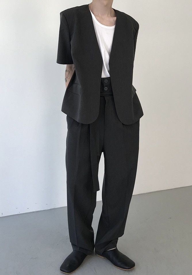 Japanese Brand × Vintage Cleanfit retro folded flap high waisted pleated pants Size US 32 / EU 48 - 8 Thumbnail