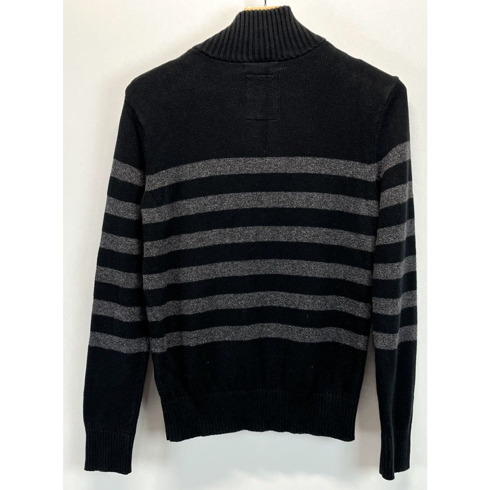 American Eagle Outfitters VINTAGE American Eagle Striped Sweater Shirt Men’s Black 1/4 Zip Size Small Buttoned Pullover Size US S / EU 44-46 / 1 - 2 Thumbnail