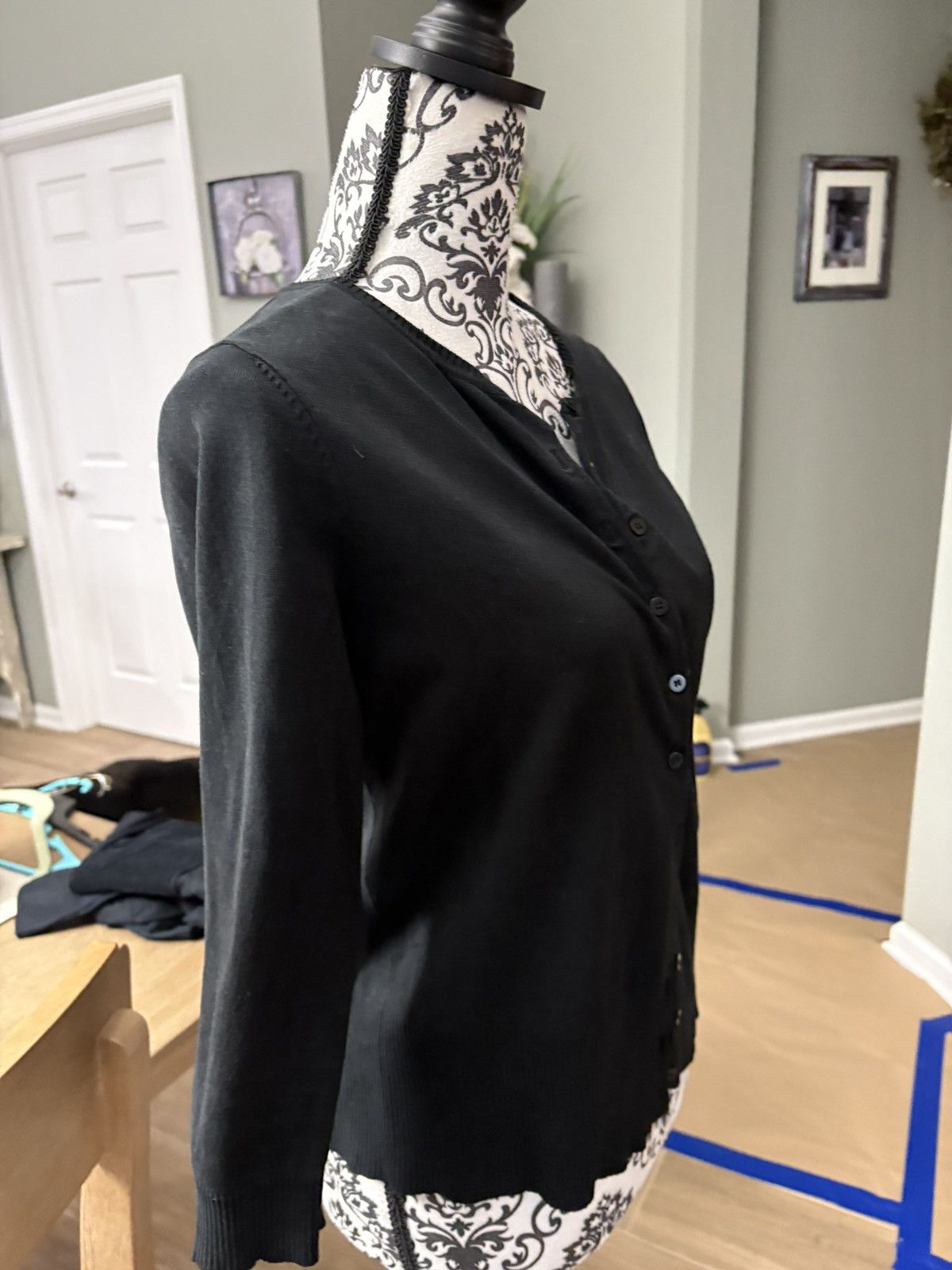 Other Black size large 3/4 sleeve cardigan sweater Size L / US 10 / IT 46 - 6 Thumbnail