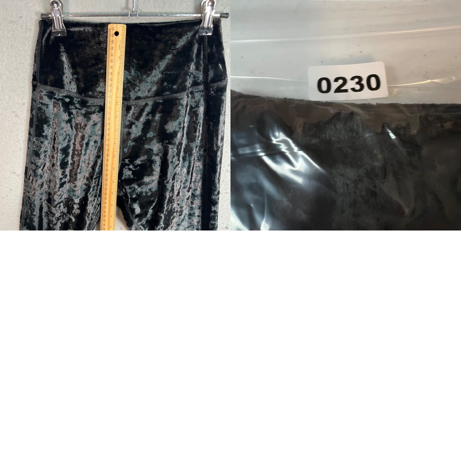 Splits59 VINTAGE Splits59 Womens Black Velvet Flared Leggings Pants M Size 32" / US 10 / IT 46 - 8 Thumbnail