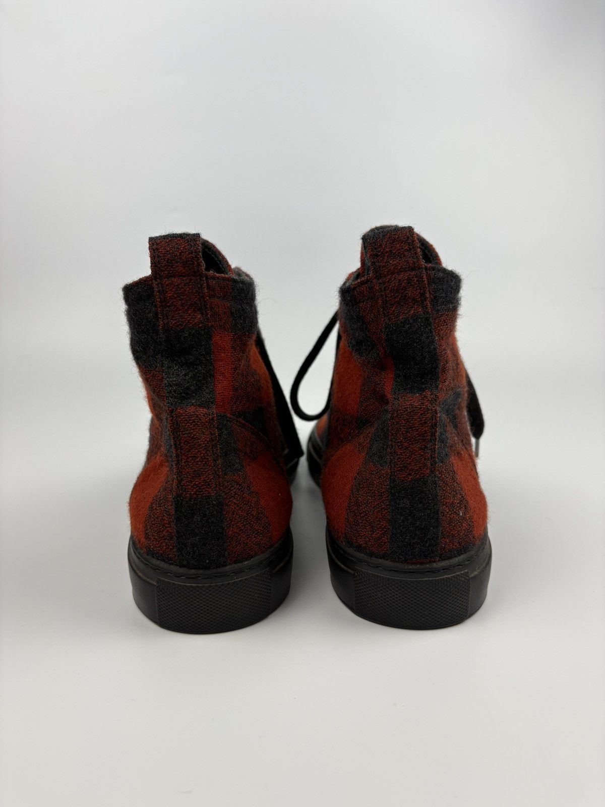 Ann Demeulemeester AD - Ann Demeulemeester Flannel Wool Hi Top Sneakers Size US 7 / EU 40 - 5 Thumbnail