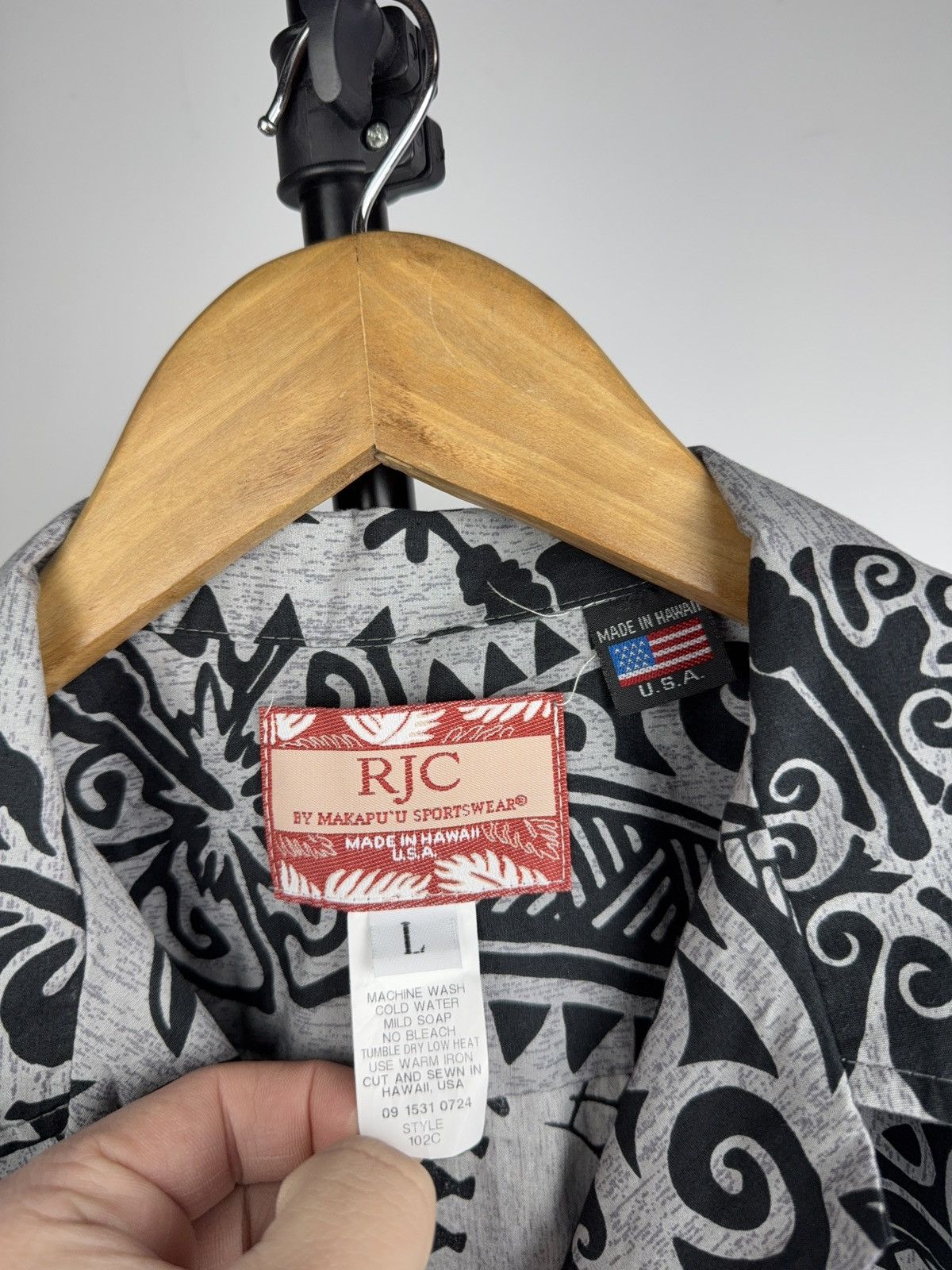 Vintage Retro Vintage Surf RJC Tribal Aloha Shirt Made in Hawaii USA Size US L / EU 52-54 / 3 - 4 Thumbnail