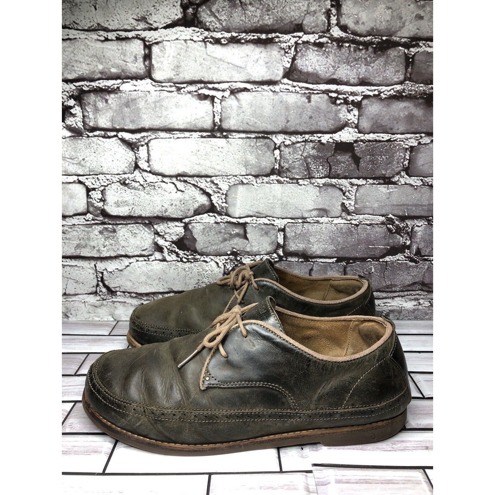 Olukai Olukai Honolulu Lace Olive Green Leather Casual Oxfords Shoe Size US 10 / EU 43 - 1 Thumbnail