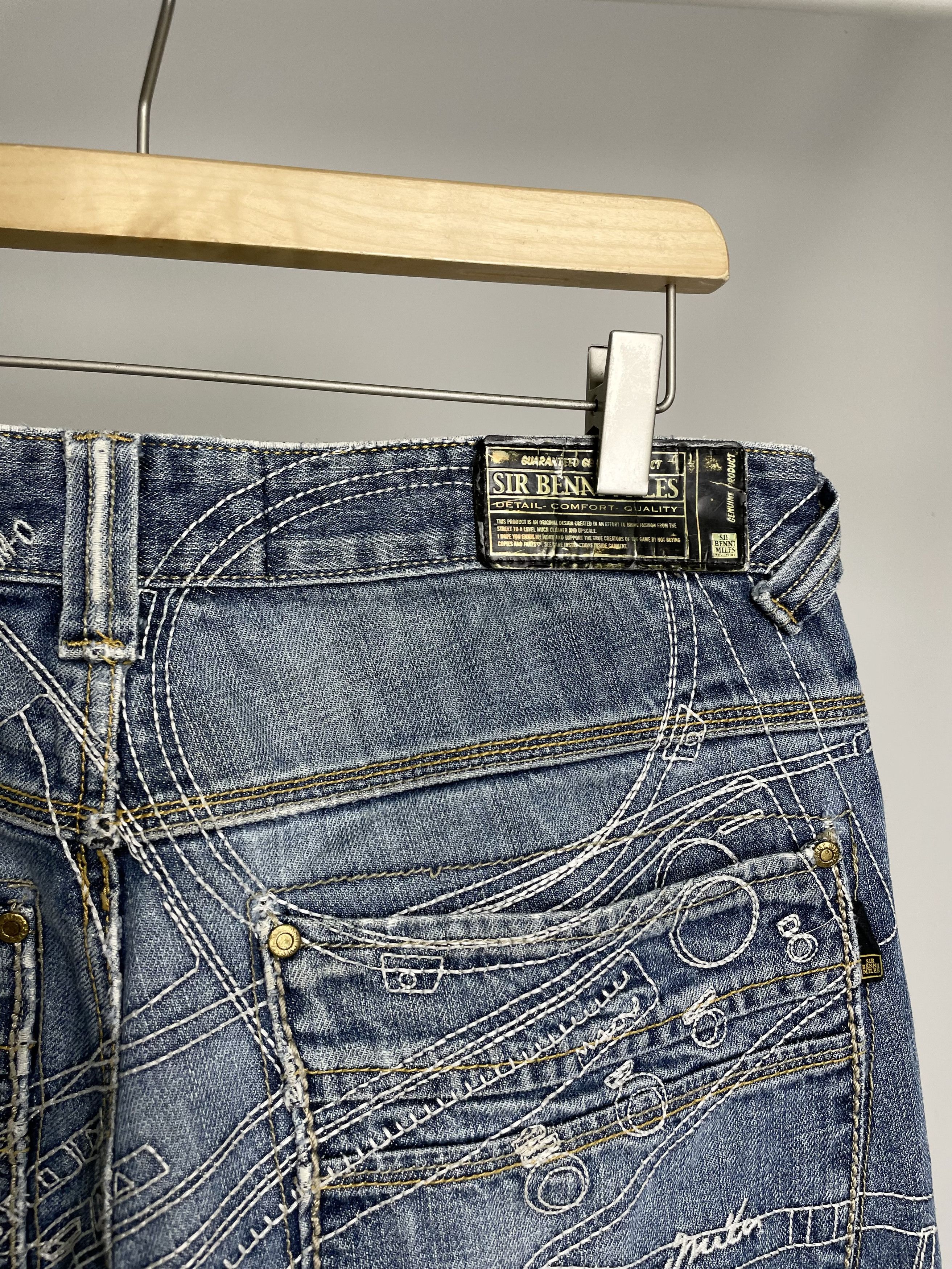 Fubu Sir Benni Miles Vintage Loose Fit Denim Jorts Y2K Shorts Size US 32 / EU 48 - 4 Thumbnail