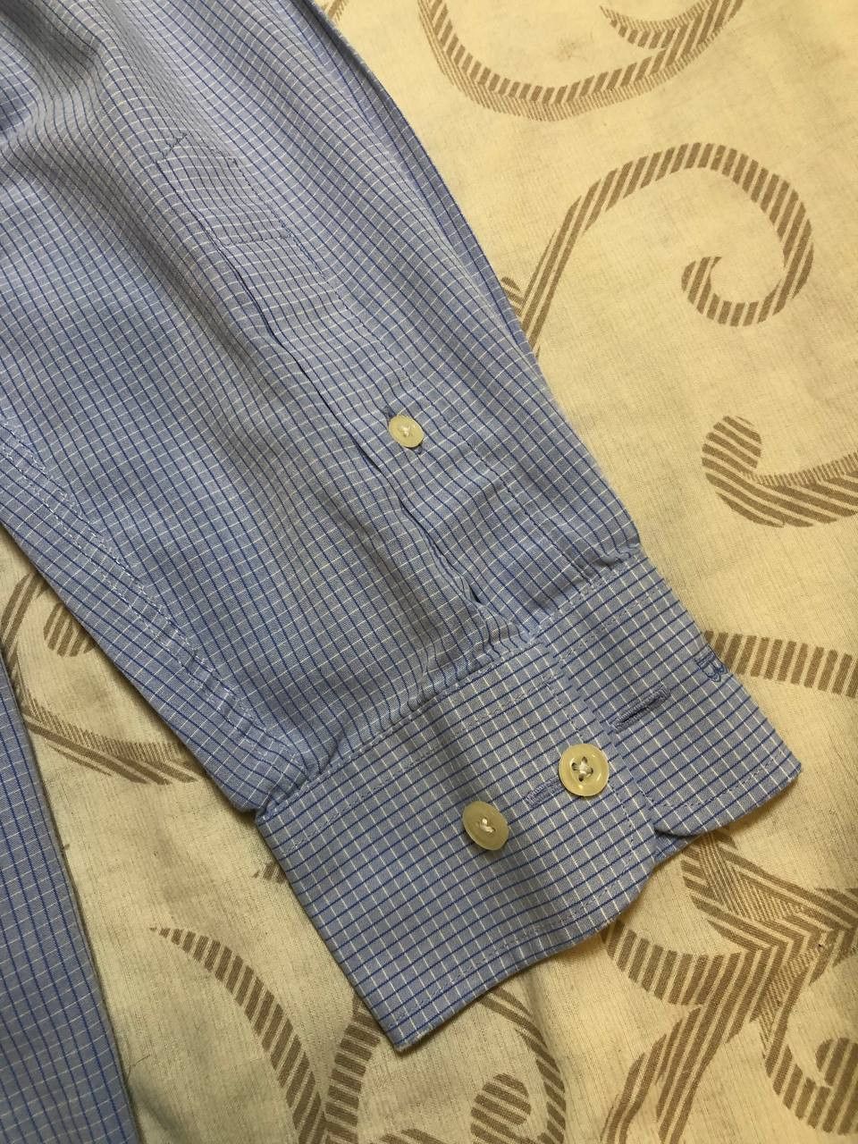 Balmain Balmain Paris Blue Check Dress Shirt Size US XL / EU 56 / 4 - 9 Thumbnail