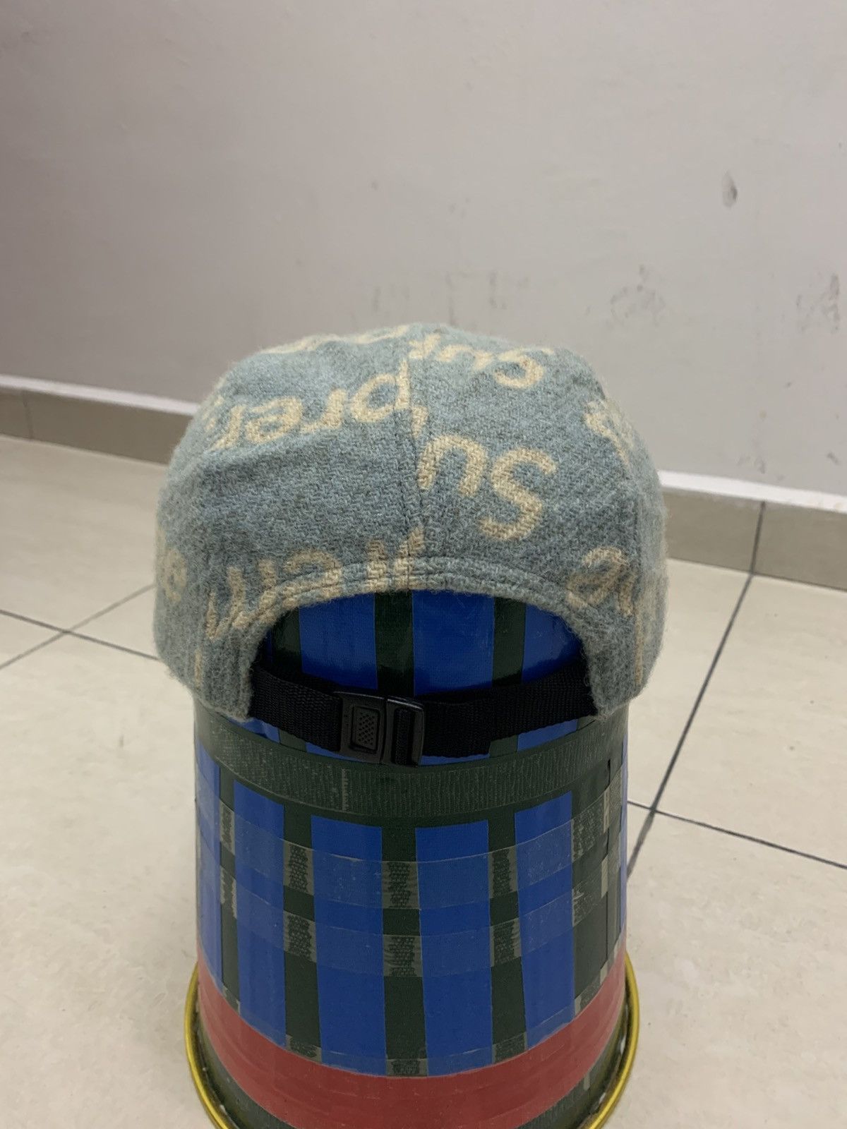 Harris Tweed × Supreme Supreme Harris Tweed Camp Cap in Light Blue Size ONE SIZE - 3 Thumbnail