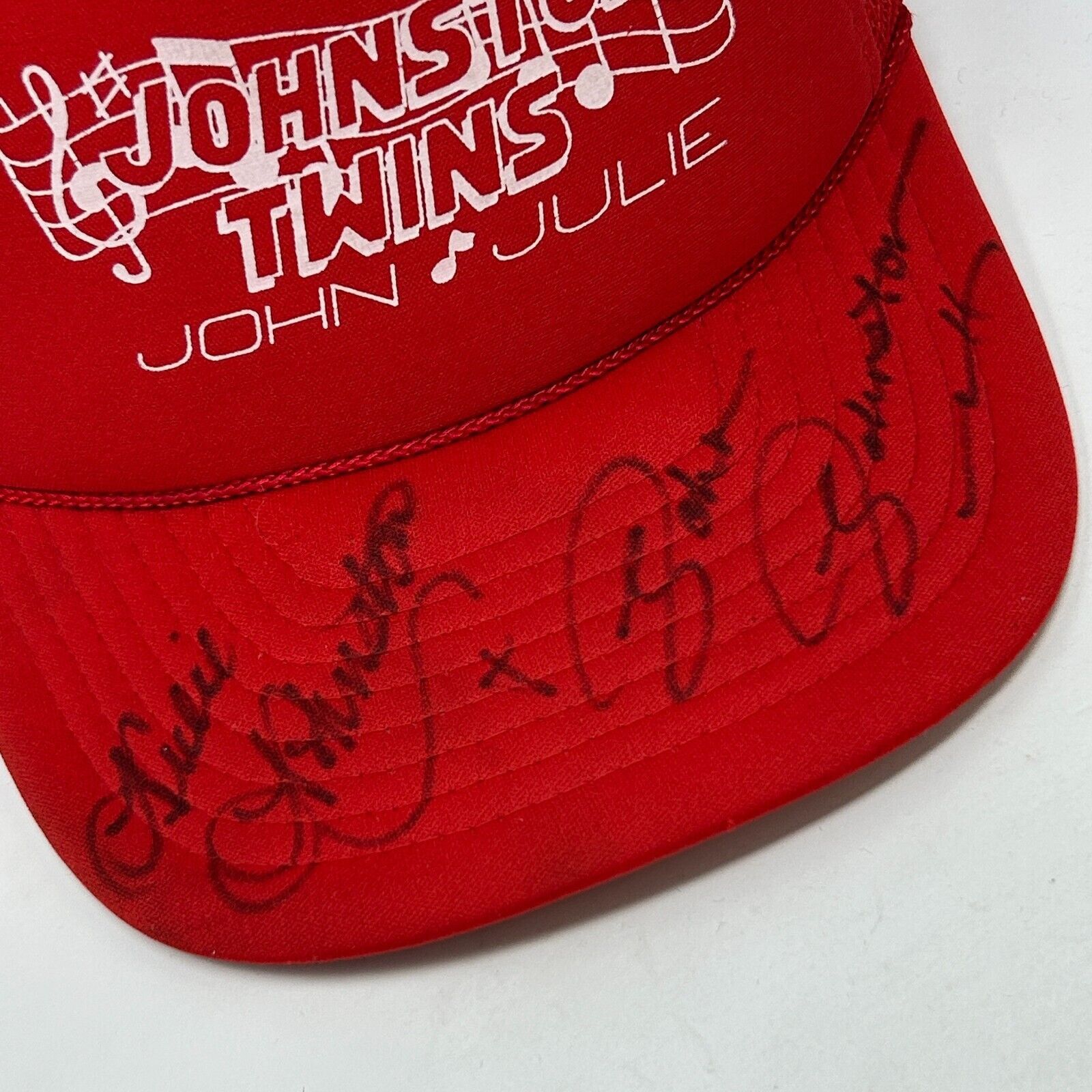 Nissan Vintage Johnston Twins John Julie Trucker Hat Baseball Cap S Size ONE SIZE - 6 Thumbnail
