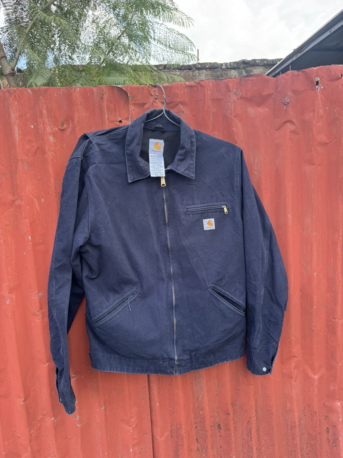 Carhartt Vintage Carhartt detroit blue unlined EJ196MDT Medium Jacket Size US M / EU 48-50 / 2 - 7 Thumbnail