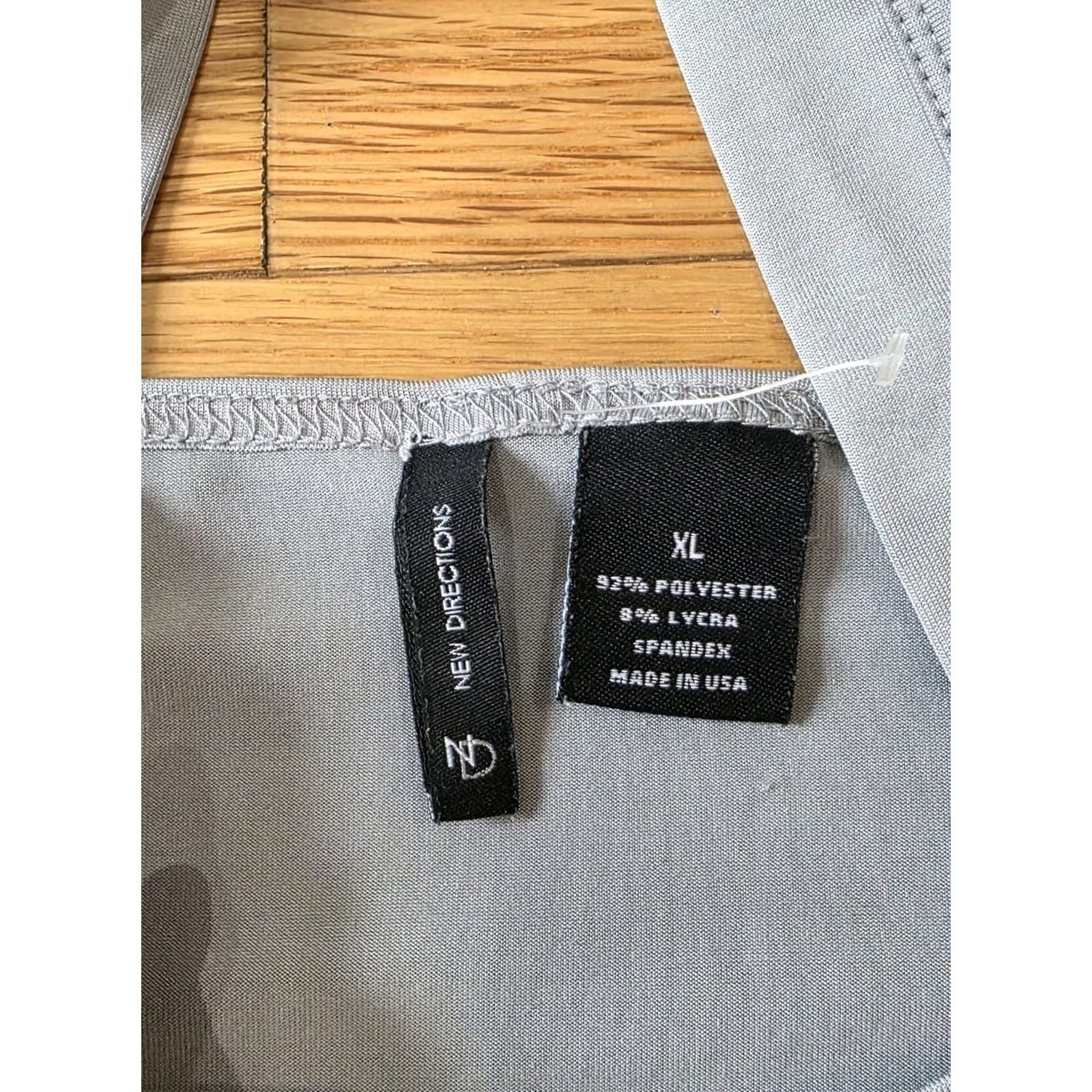 Vintage New Directions Activewear Tank Gray Stretch Women's XL Tank Vest Ruffle Regular Size XX Large? Size ONE SIZE - 4 Thumbnail
