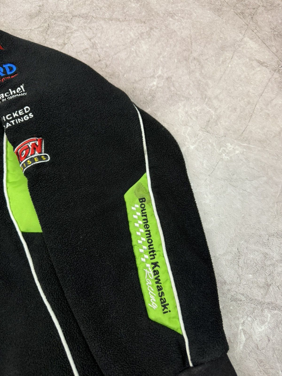 Vintage Vintage Kawasaki Fleece Racing Sherpa Jacket Y2K M Size US M / EU 48-50 / 2 - 10 Thumbnail