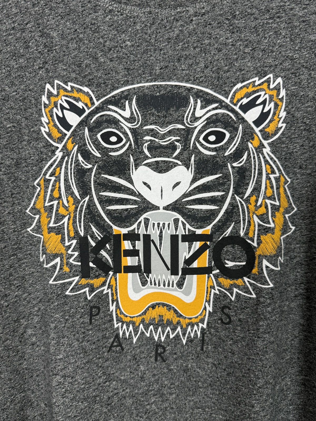 Kenzo Kenzo Melange Gray Tiger Logo Graphic T-Shirt S Size S / US 4 / IT 40 - 5 Thumbnail