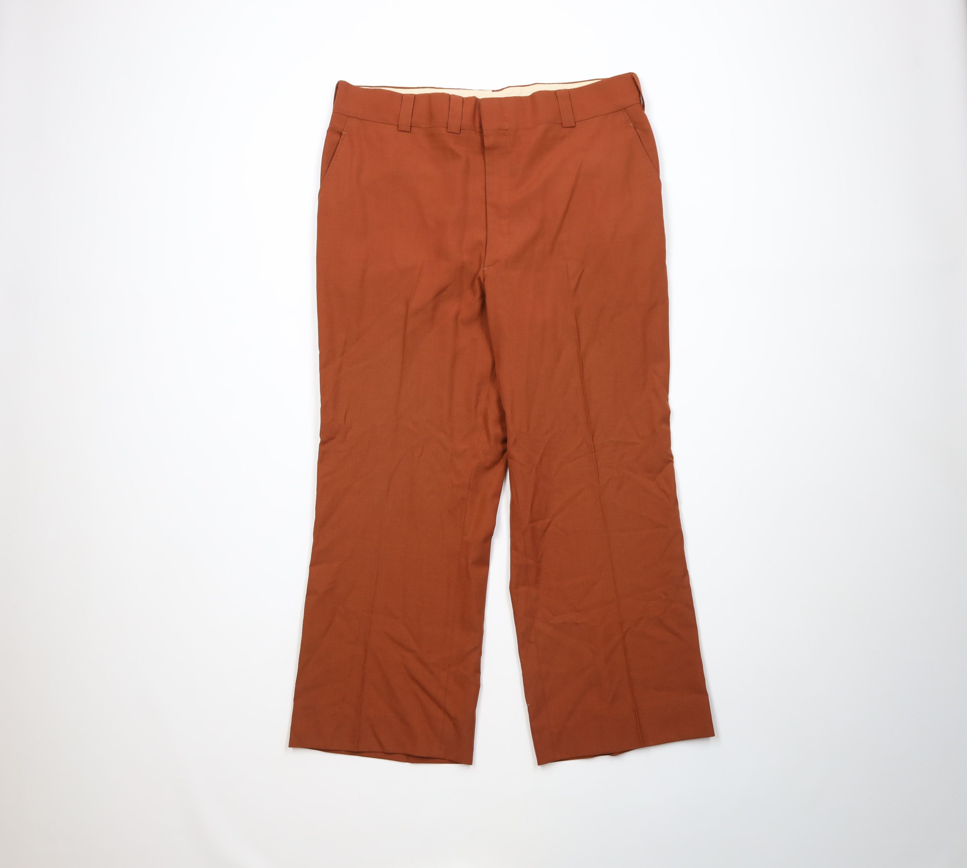 Vintage Vintage 60s Rockabilly Bell Bottoms Pants Orange USA Size US 36 / EU 52 - 1 Thumbnail
