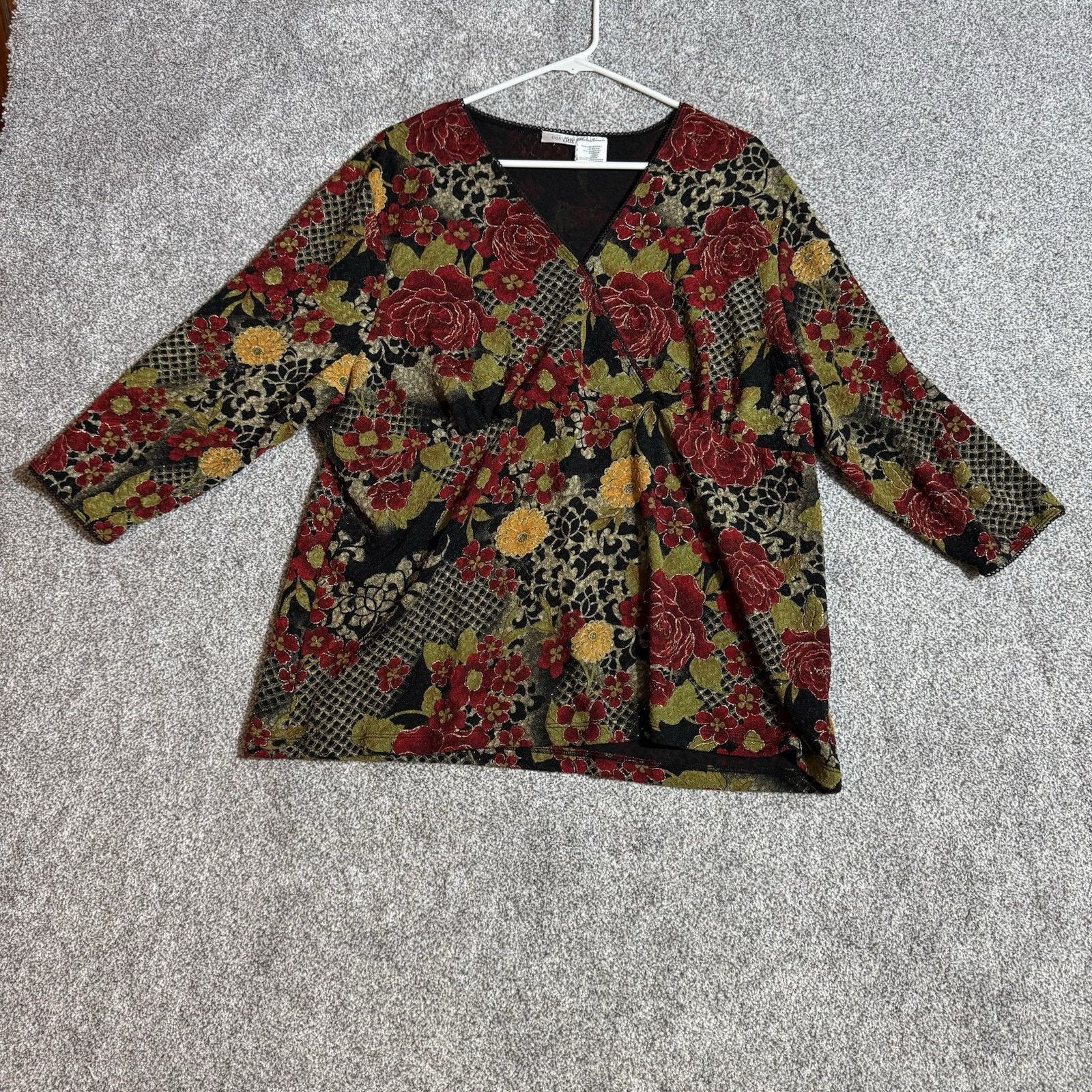 Other Whimsigoth Blouse Women 2X Plus Grandmacore Boho Folklore Size XXL / US 16-18 / IT 52-54 - 1 Thumbnail